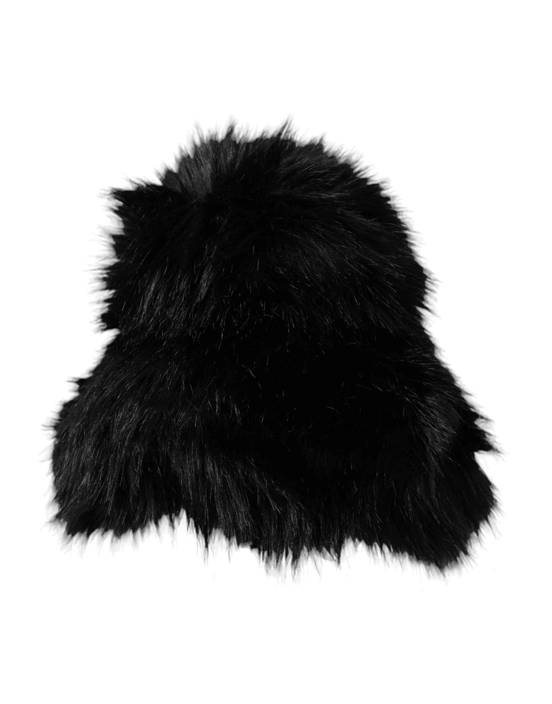 Dolce & Gabbana Black Faux Fur Womens Bucket Hat | Regal Royce
