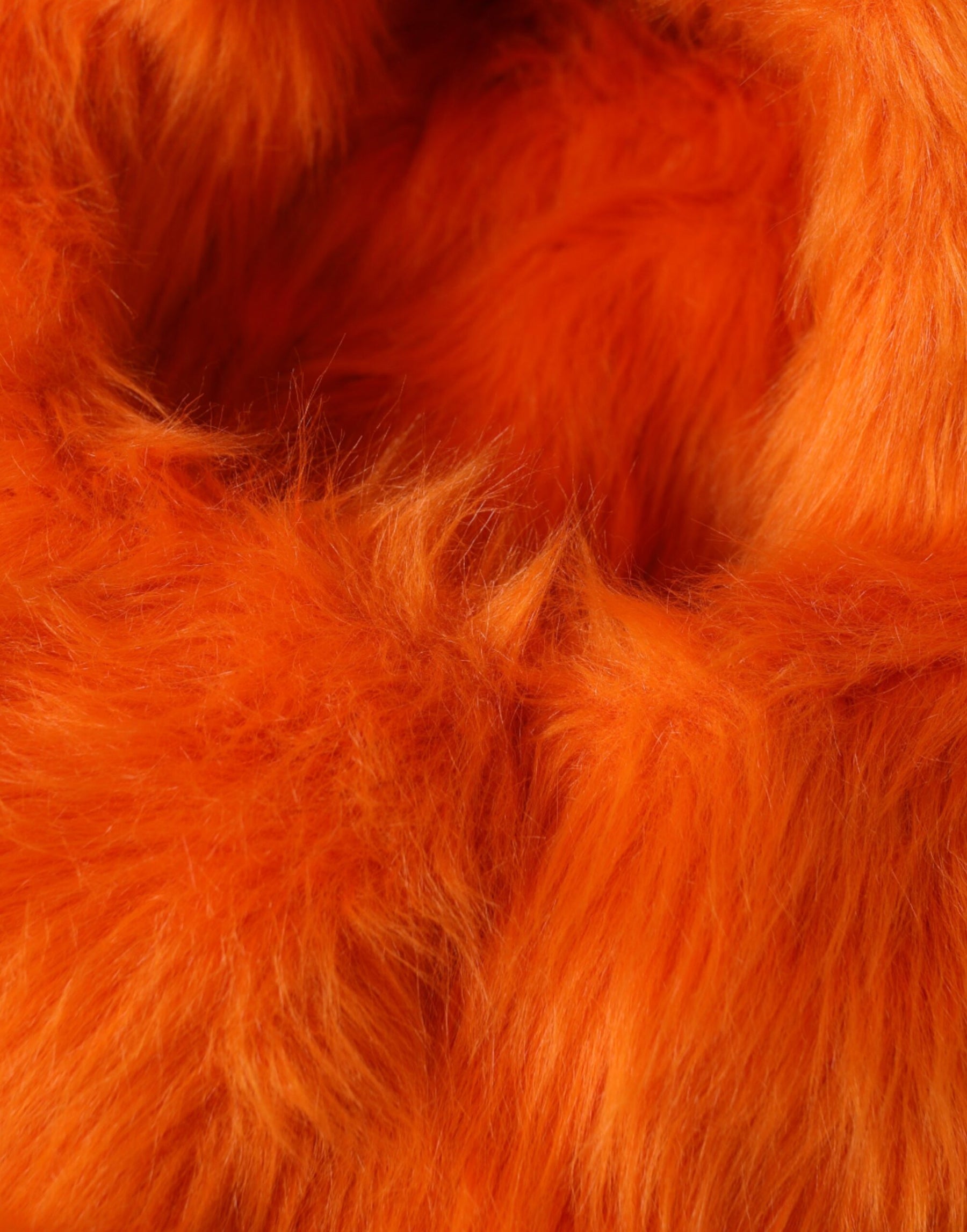 Dolce & Gabbana Orange Faux Fur Whole Head Wrap Hat | Regal Royce