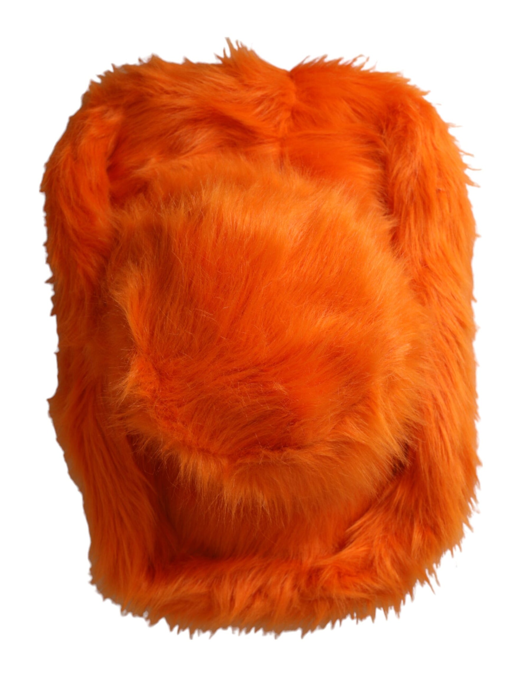 Dolce & Gabbana Orange Faux Fur Polyester Fedora Hat | Regal Royce