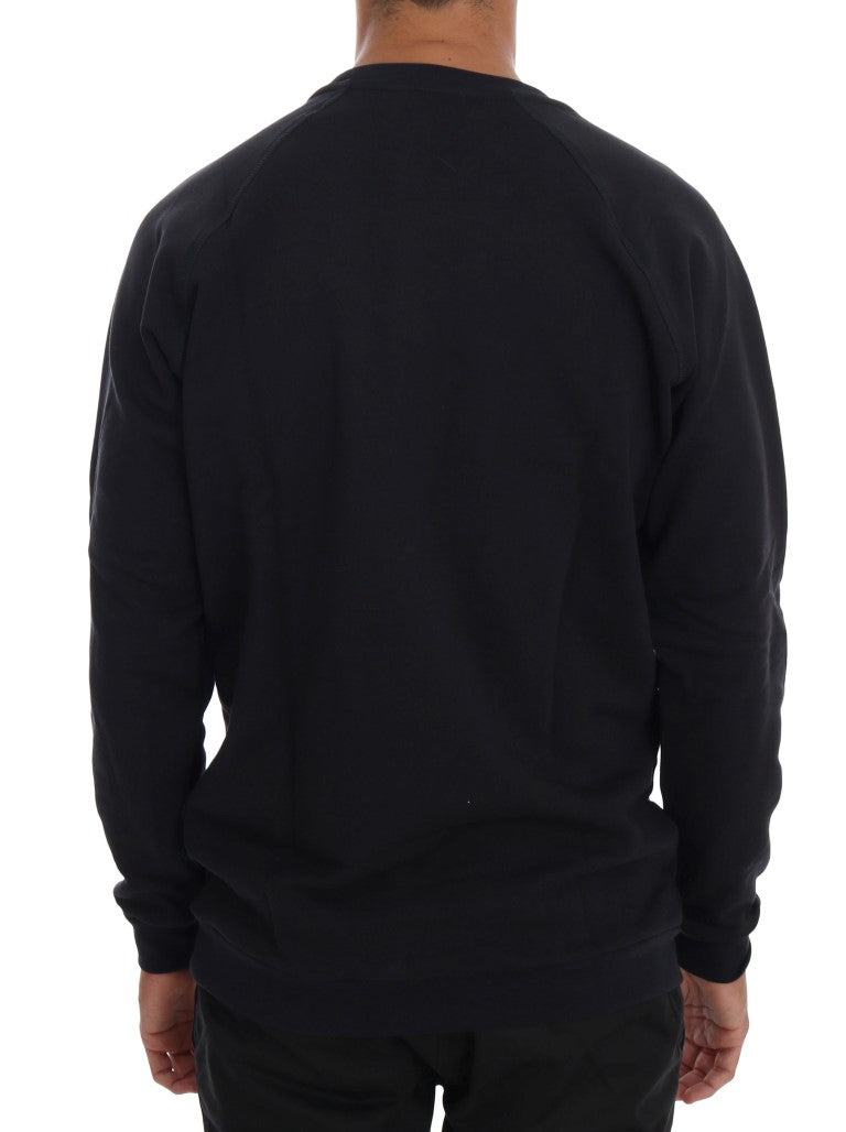Daniele Alessandrini Blue Crewneck Cotton Sweater | Regal Royce