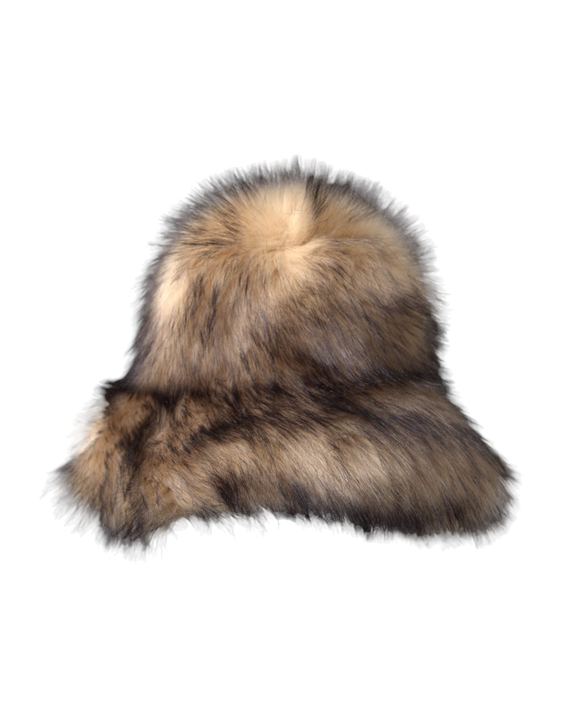 Dolce & Gabbana Brown Faux Fur Modacrylic Fedora Hat | Regal Royce