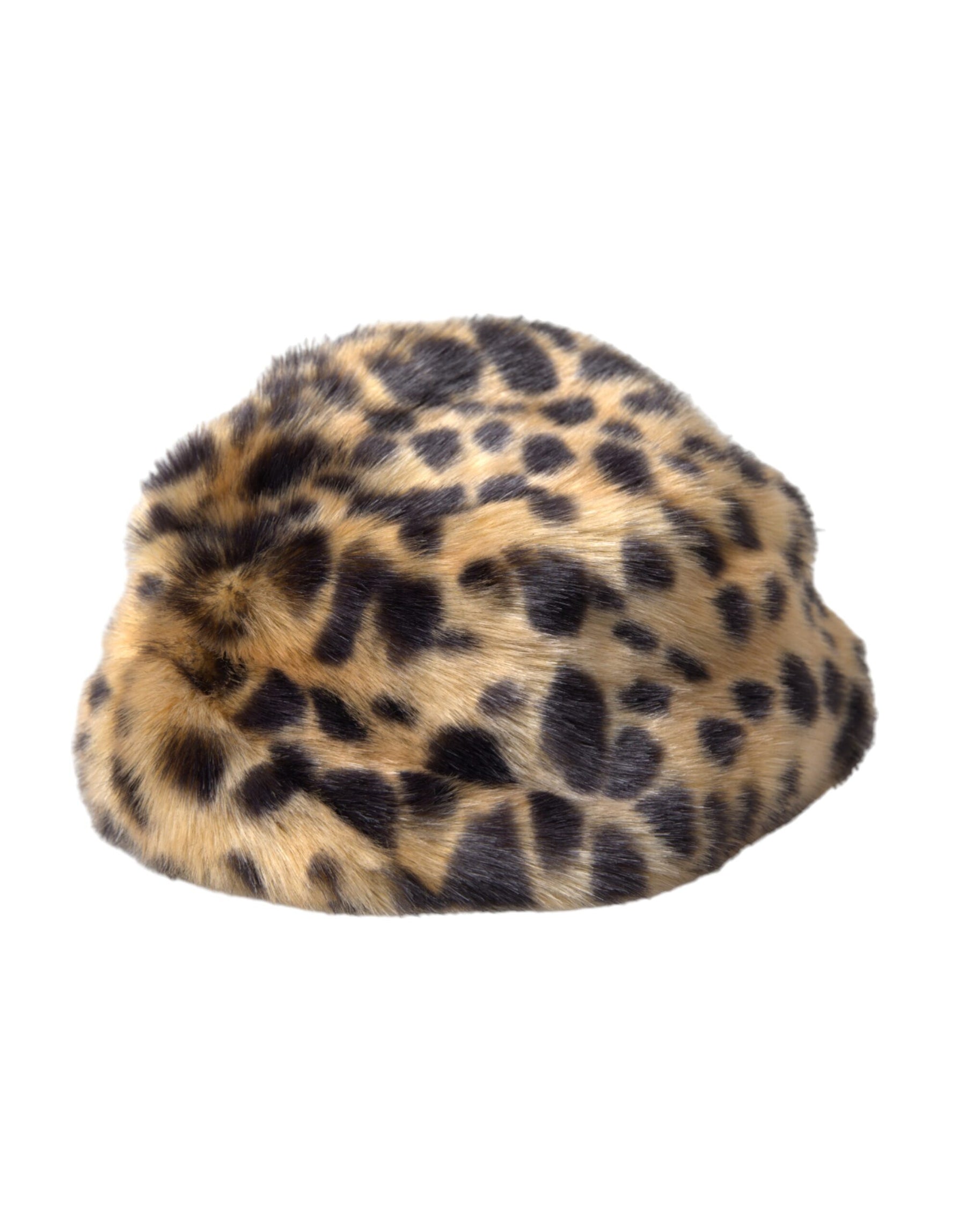 Dolce & Gabbana Brown Leopard Fur Women Bucket Hat | Regal Royce