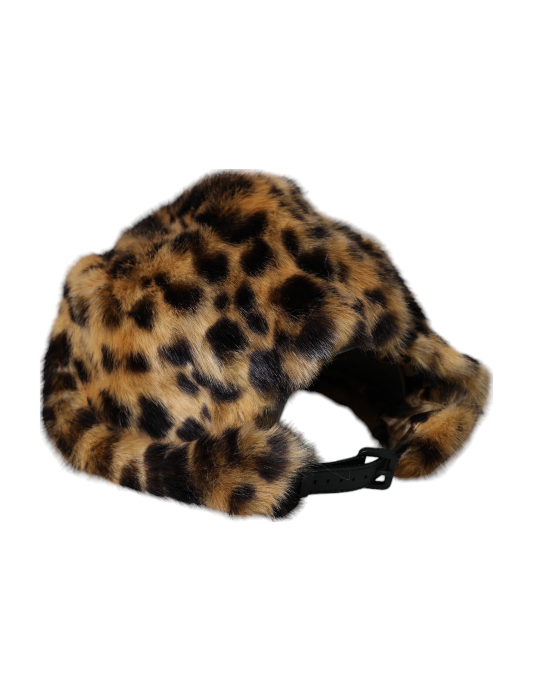 Dolce & Gabbana Brown Leopard Fur Women Bucket Hat | Regal Royce