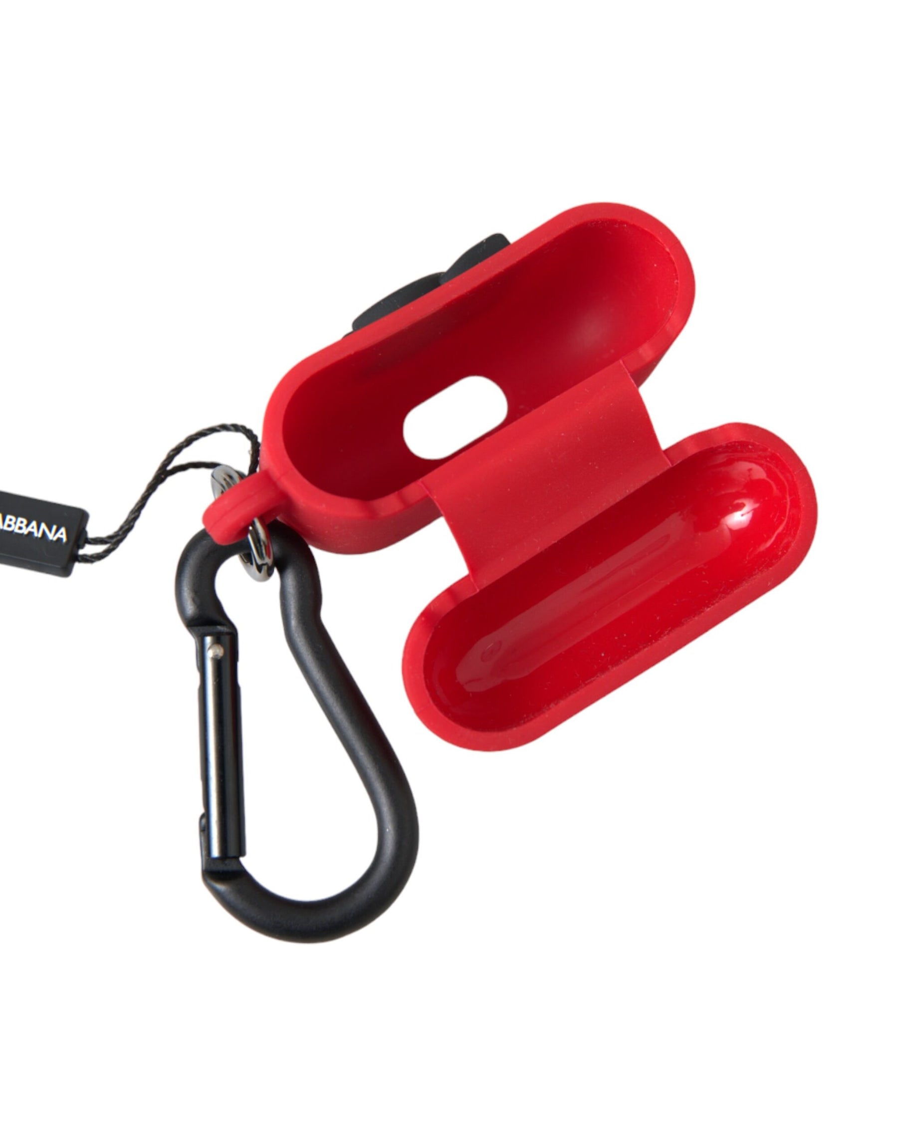 Dolce & Gabbana Red Silicone Rubber Logo Embossed Airpods Case | Regal Royce