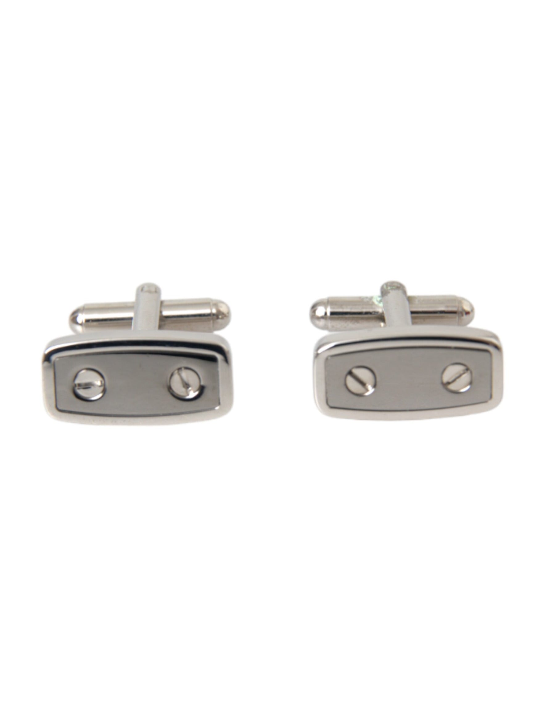 Dolce & Gabbana Silver Plated Metal Brass Pin Men Cufflinks | Regal Royce