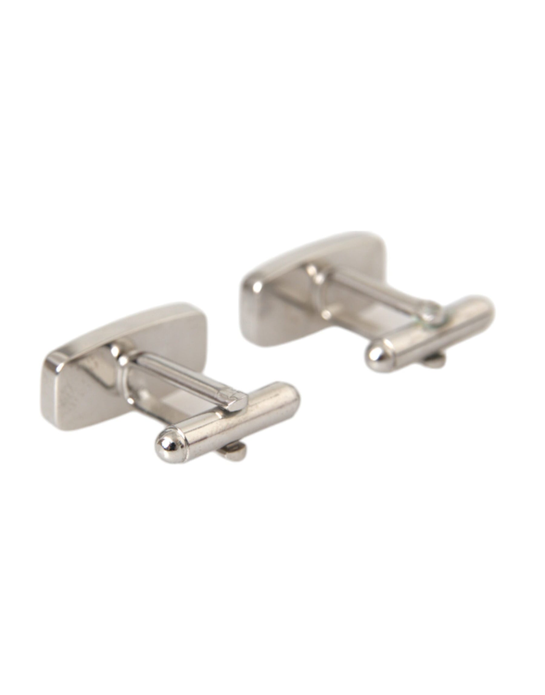 Dolce & Gabbana Silver Plated Metal Brass Pin Men Cufflinks | Regal Royce