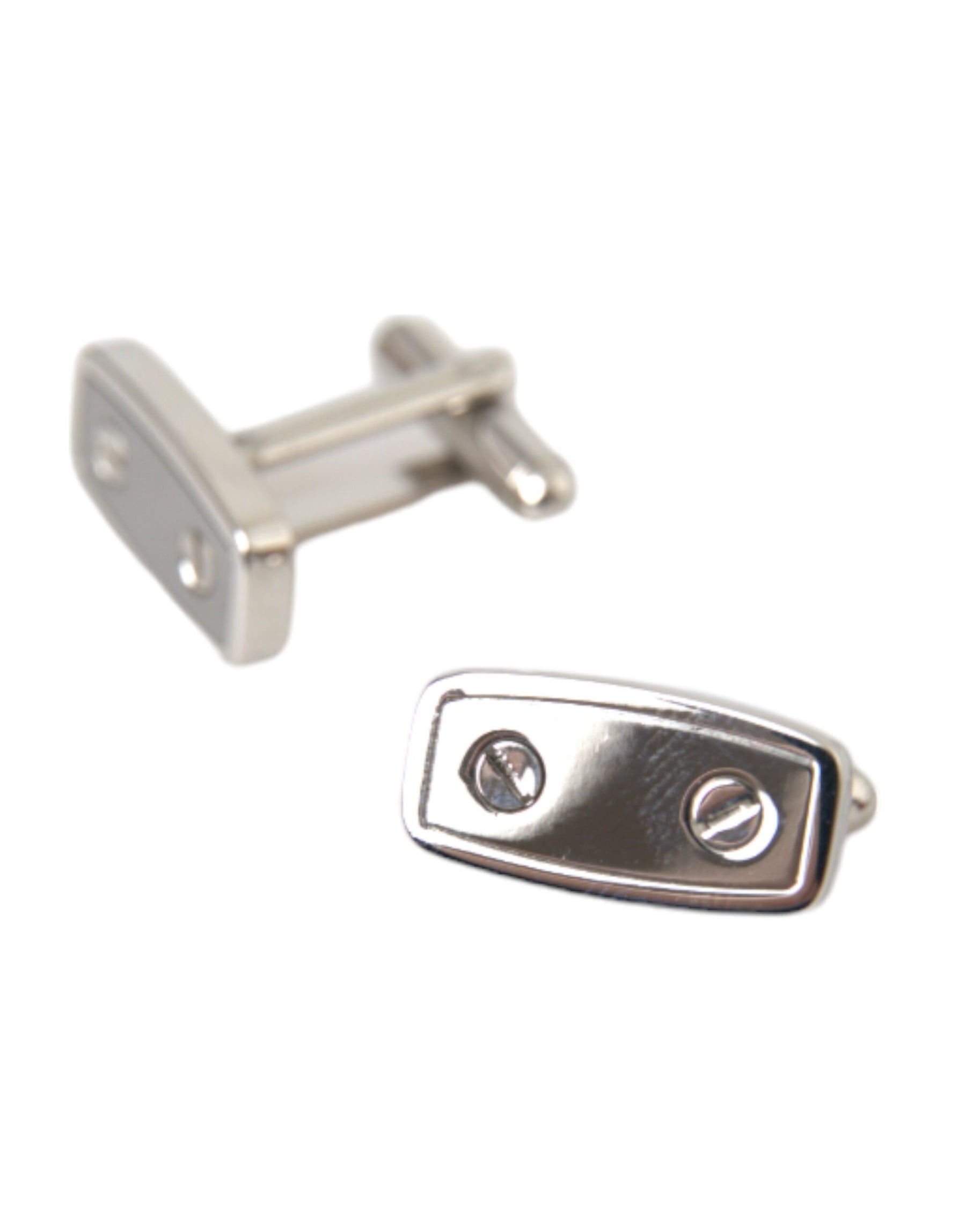 Dolce & Gabbana Silver Plated Metal Brass Pin Men Cufflinks | Regal Royce