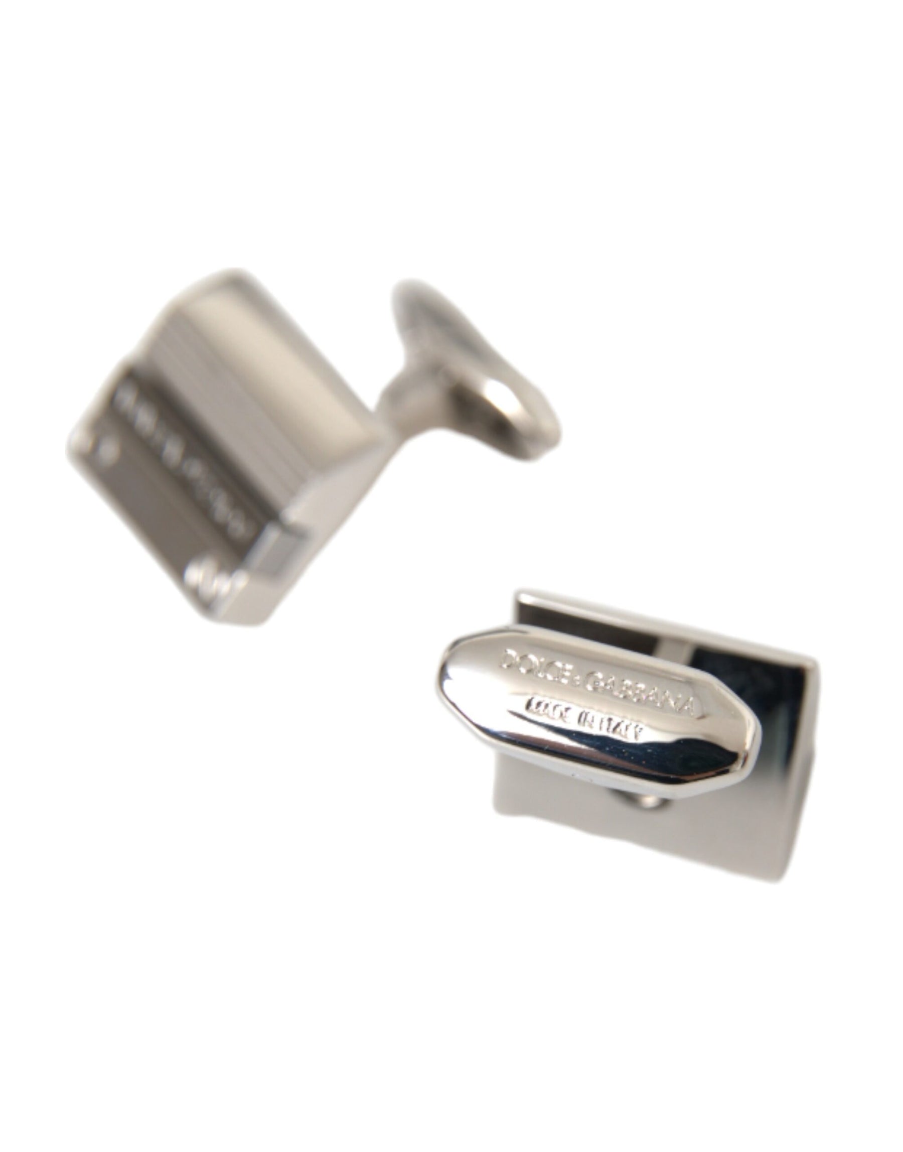 Dolce & Gabbana Silver Plated Metal Brass DG Logo Pin Cufflinks | Regal Royce