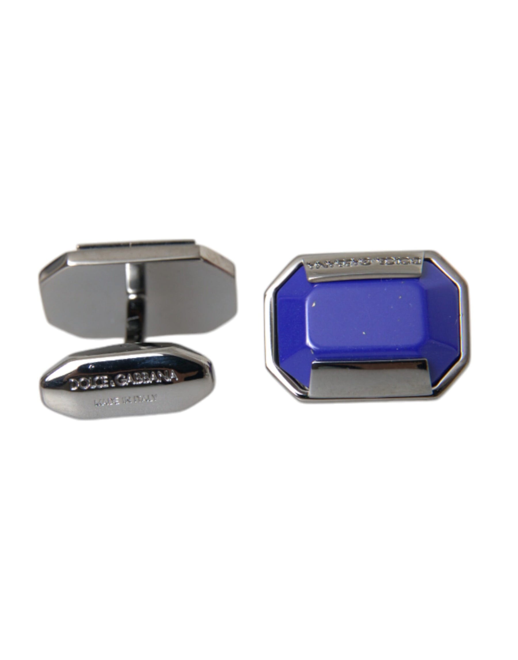 Dolce & Gabbana Silver Plated Brass Pin Crystal Cufflinks | Regal Royce
