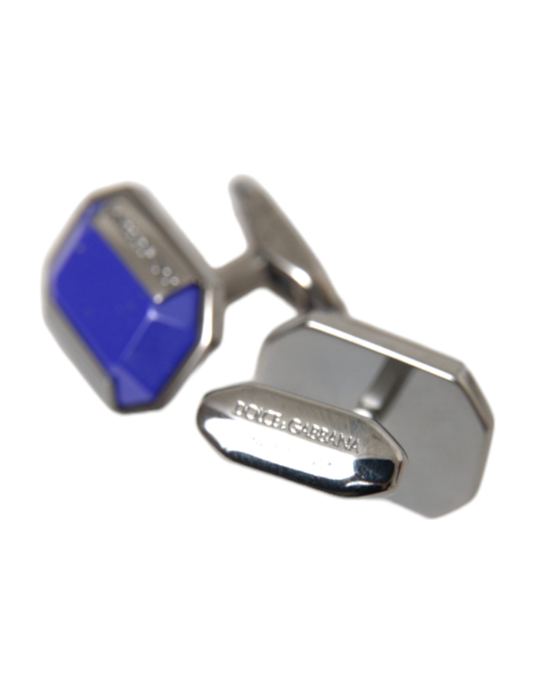 Dolce & Gabbana Silver Plated Brass Pin Crystal Cufflinks | Regal Royce