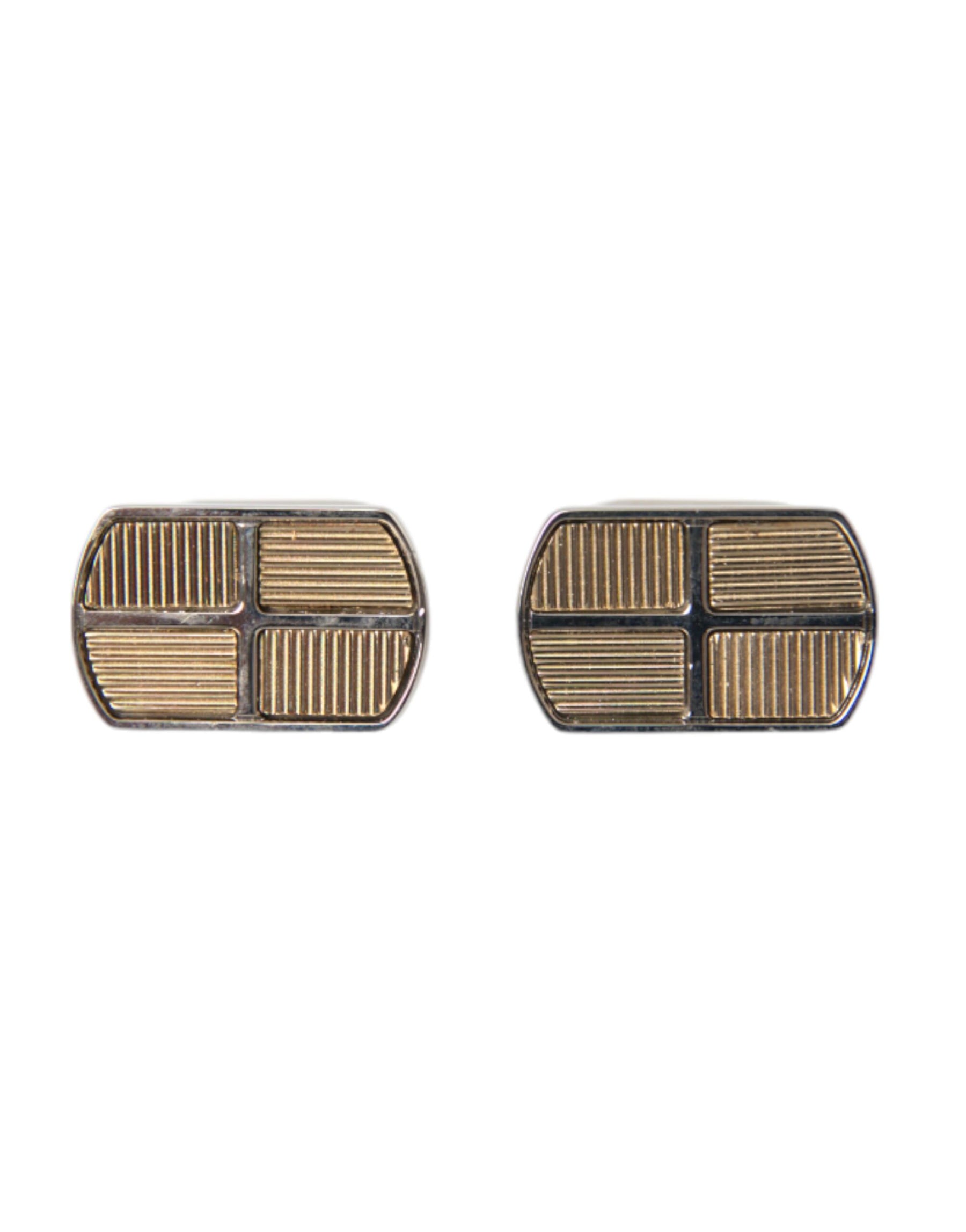 Dolce & Gabbana Silver Gold Plated Metal Brass Pin Cufflinks | Regal Royce