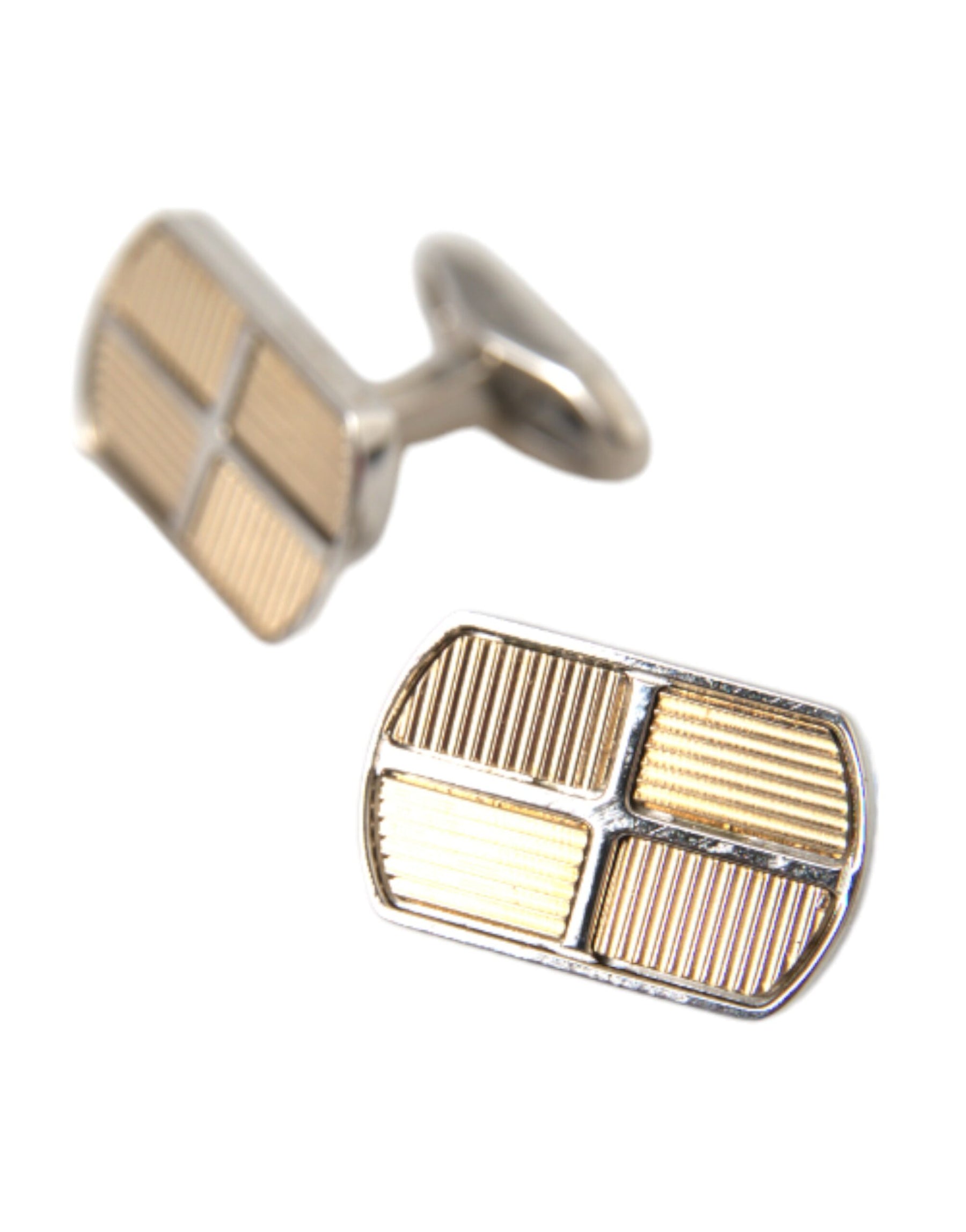 Dolce & Gabbana Silver Gold Plated Metal Brass Pin Cufflinks | Regal Royce