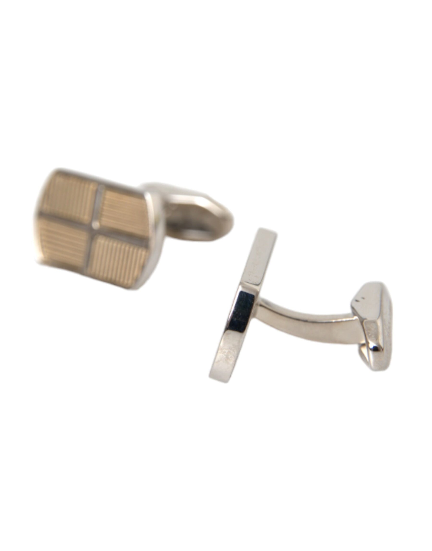 Dolce & Gabbana Silver Gold Plated Metal Brass Pin Cufflinks | Regal Royce