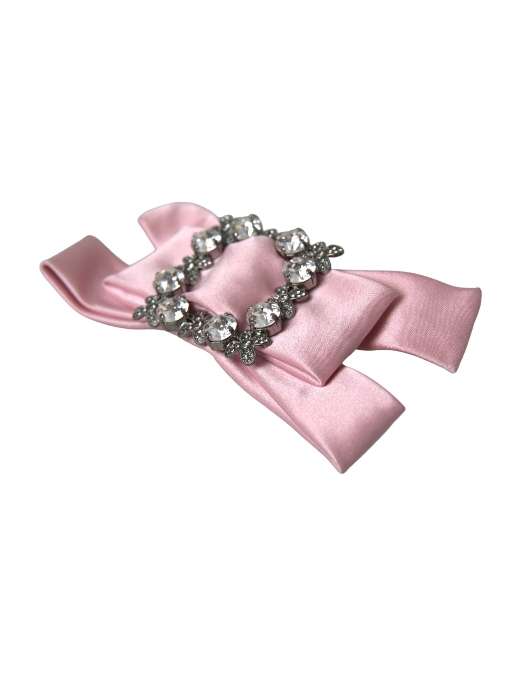 Dolce & Gabbana Pink Satin Crystal Jewelry Brooch Hair Pin | Regal Royce