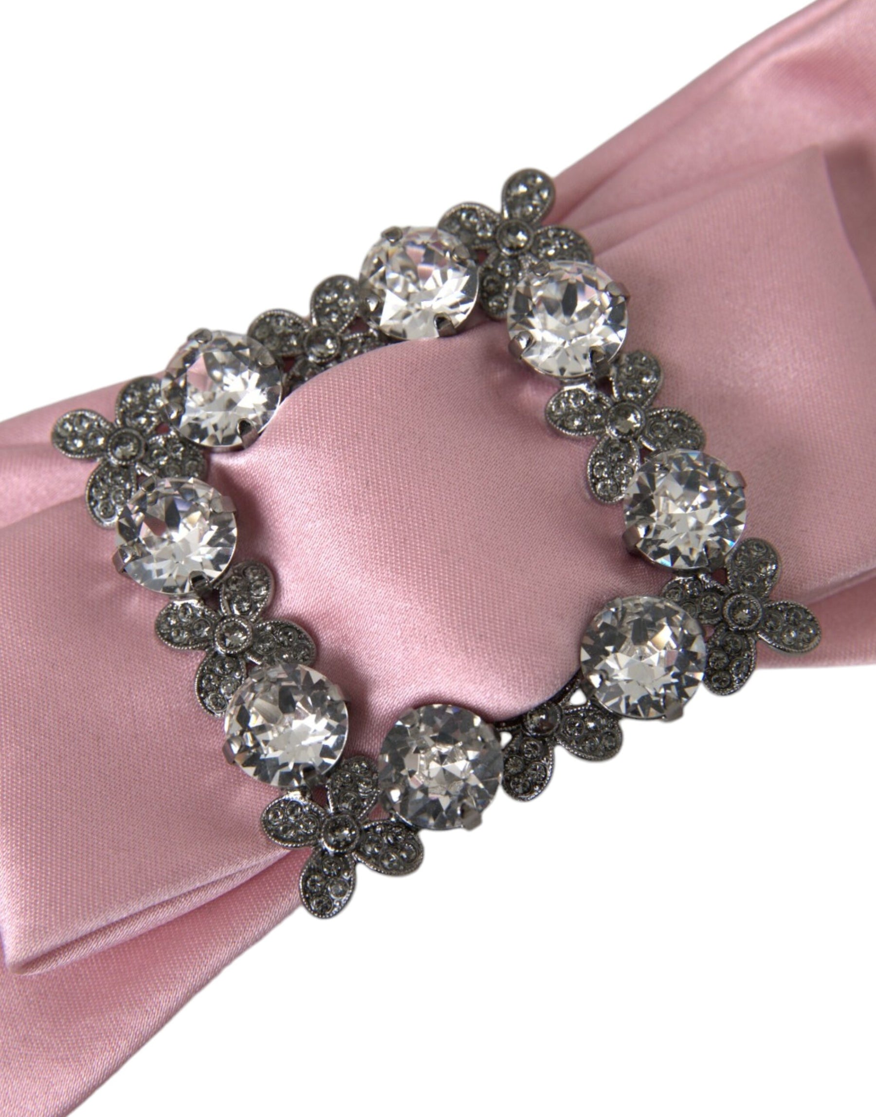 Dolce & Gabbana Pink Satin Crystal Jewelry Brooch Hair Pin | Regal Royce