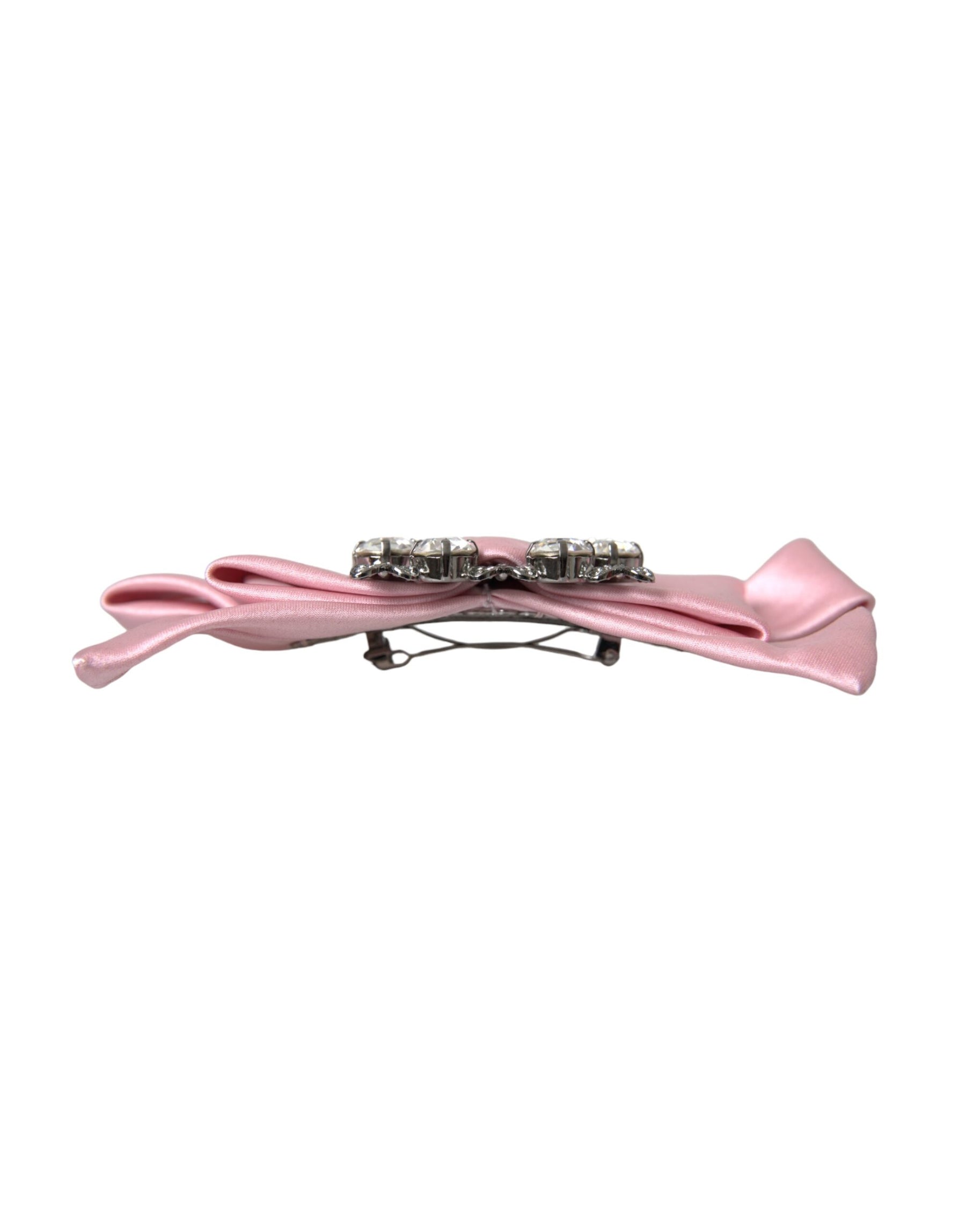 Dolce & Gabbana Pink Satin Crystal Jewelry Brooch Hair Pin | Regal Royce