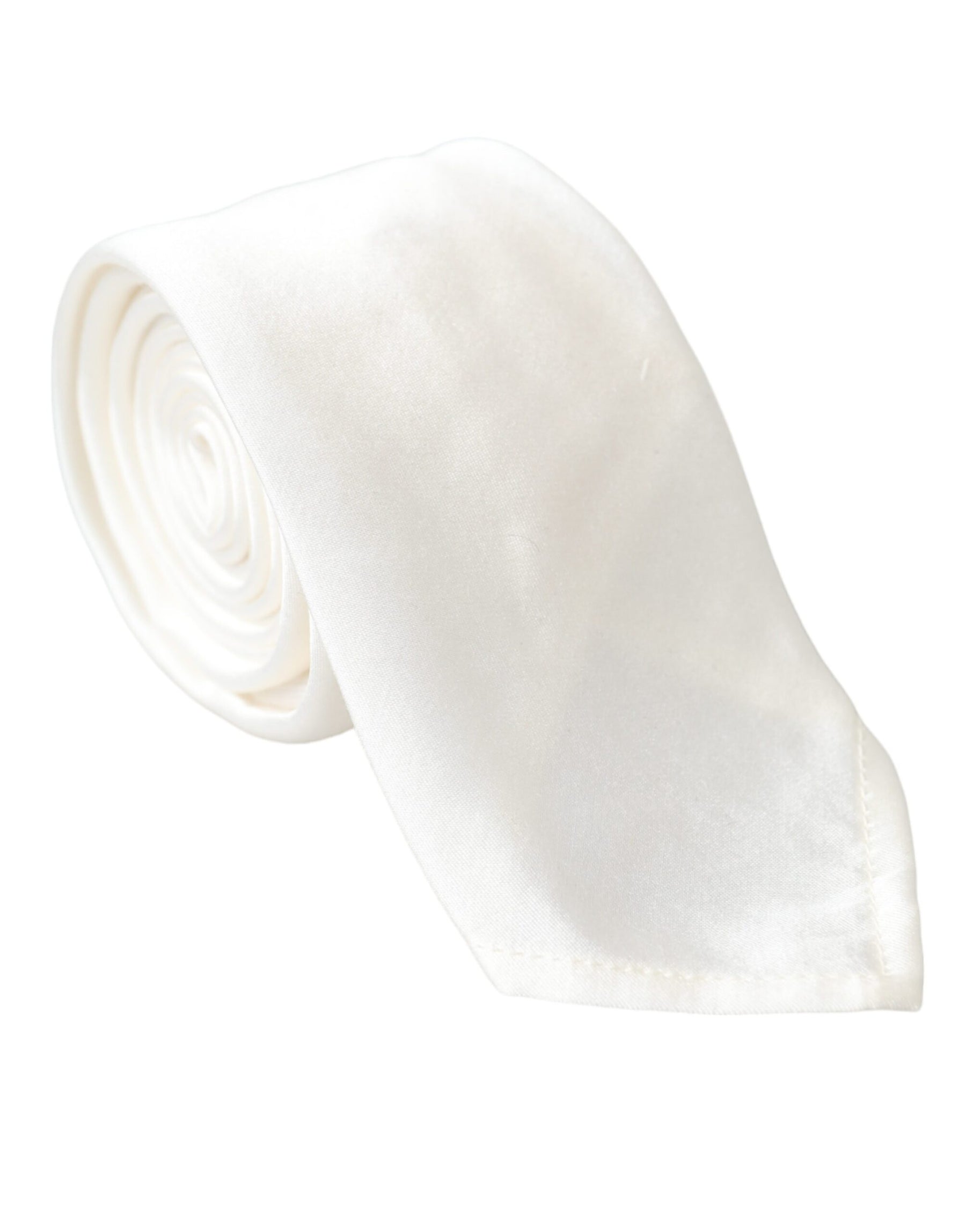 Dolce & Gabbana White Silk Blend Adjustable Tie Men | Regal Royce