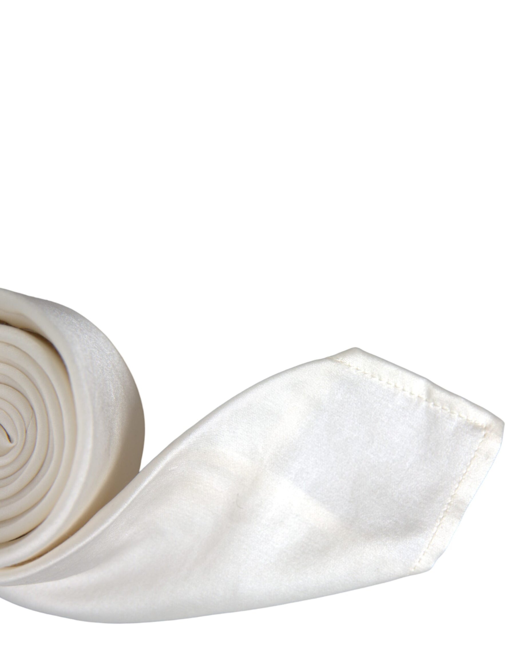 Dolce & Gabbana White Silk Blend Adjustable Tie Men | Regal Royce
