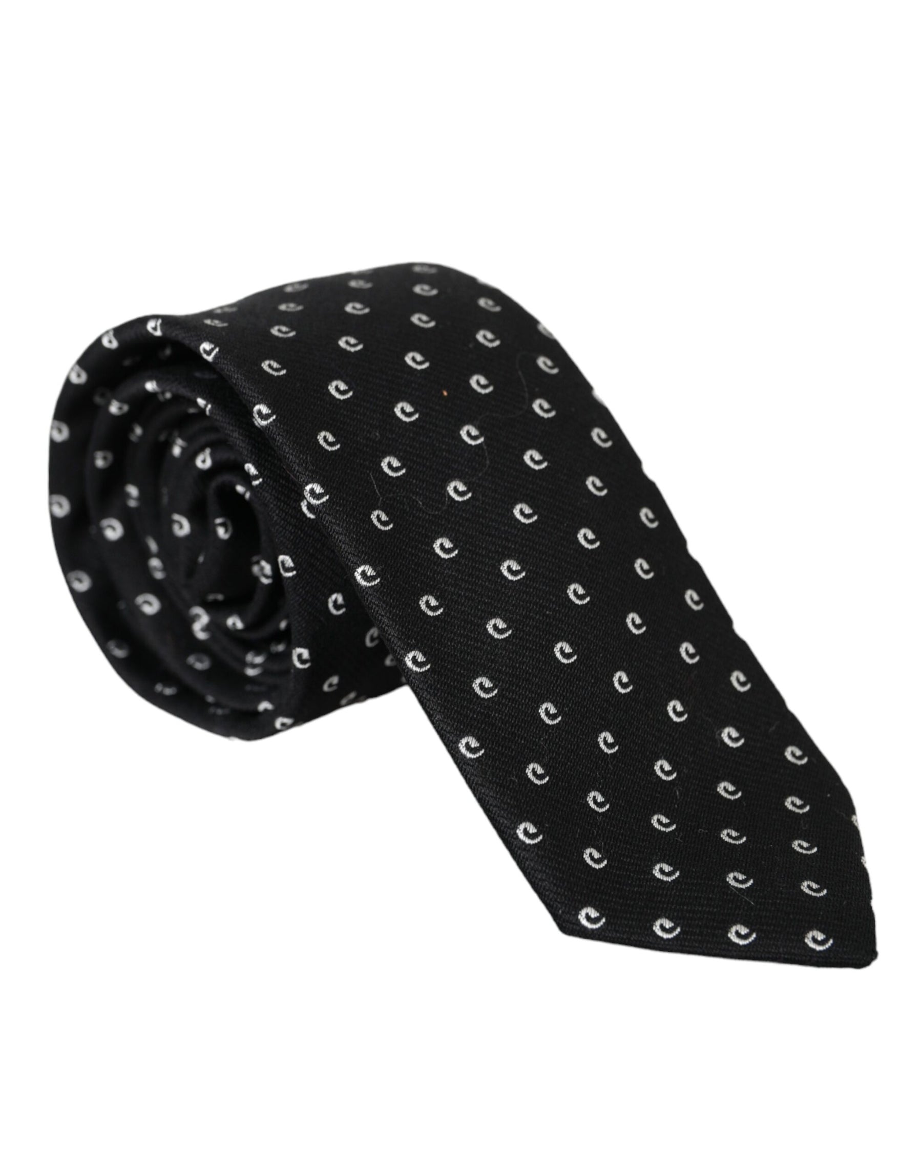 Dolce & Gabbana Black Logo Cotton Blend Adjustable Tie | Regal Royce