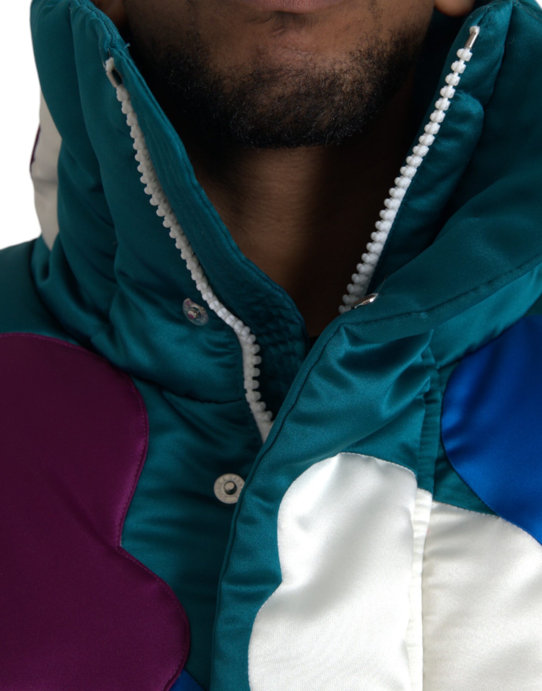 Dolce & Gabbana Multicolor Floral Windbreaker Puffer Jacket | Regal Royce