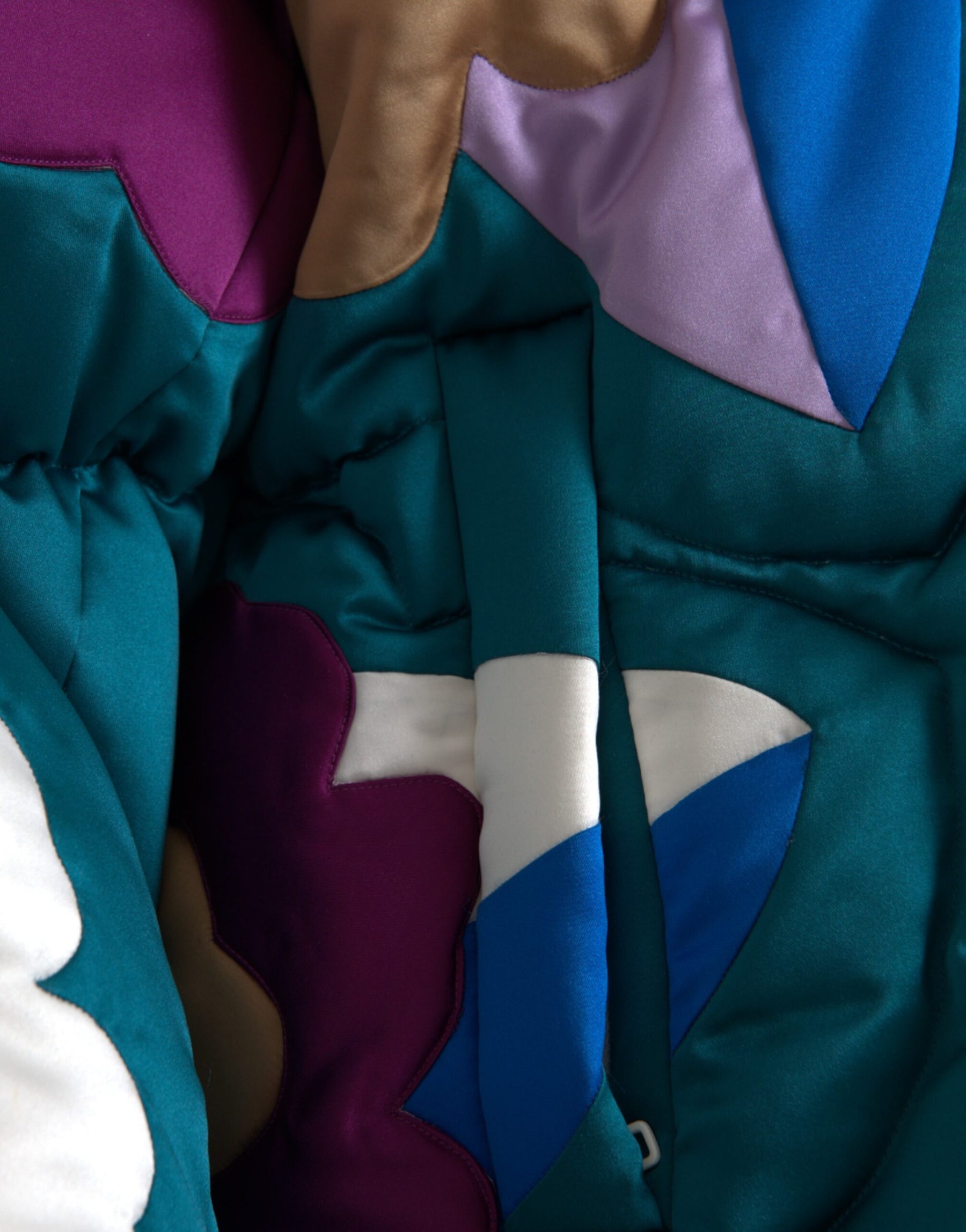 Dolce & Gabbana Multicolor Floral Windbreaker Puffer Jacket | Regal Royce