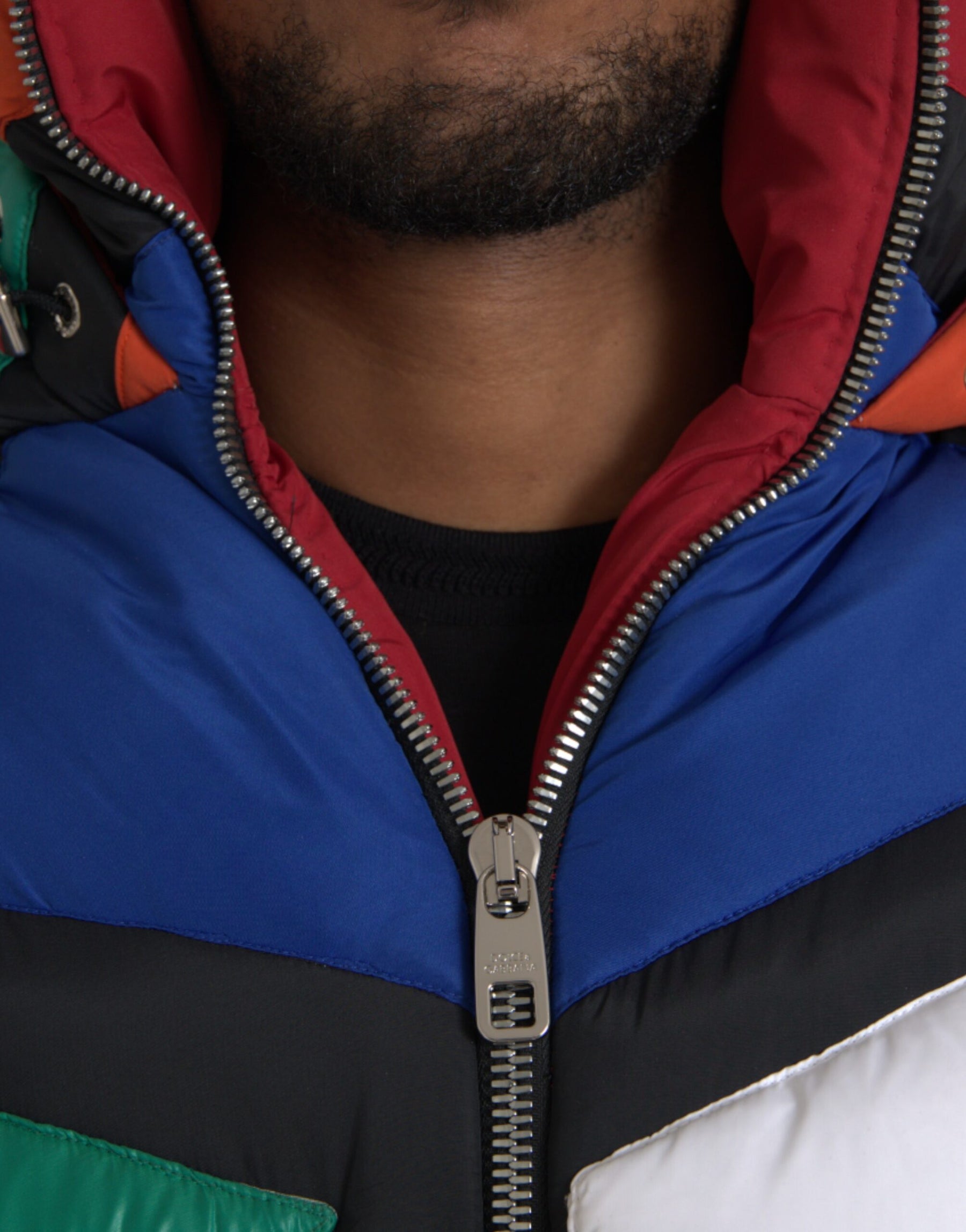 Dolce & Gabbana Multicolor Quilted Hooded Puffer Jacket | Regal Royce