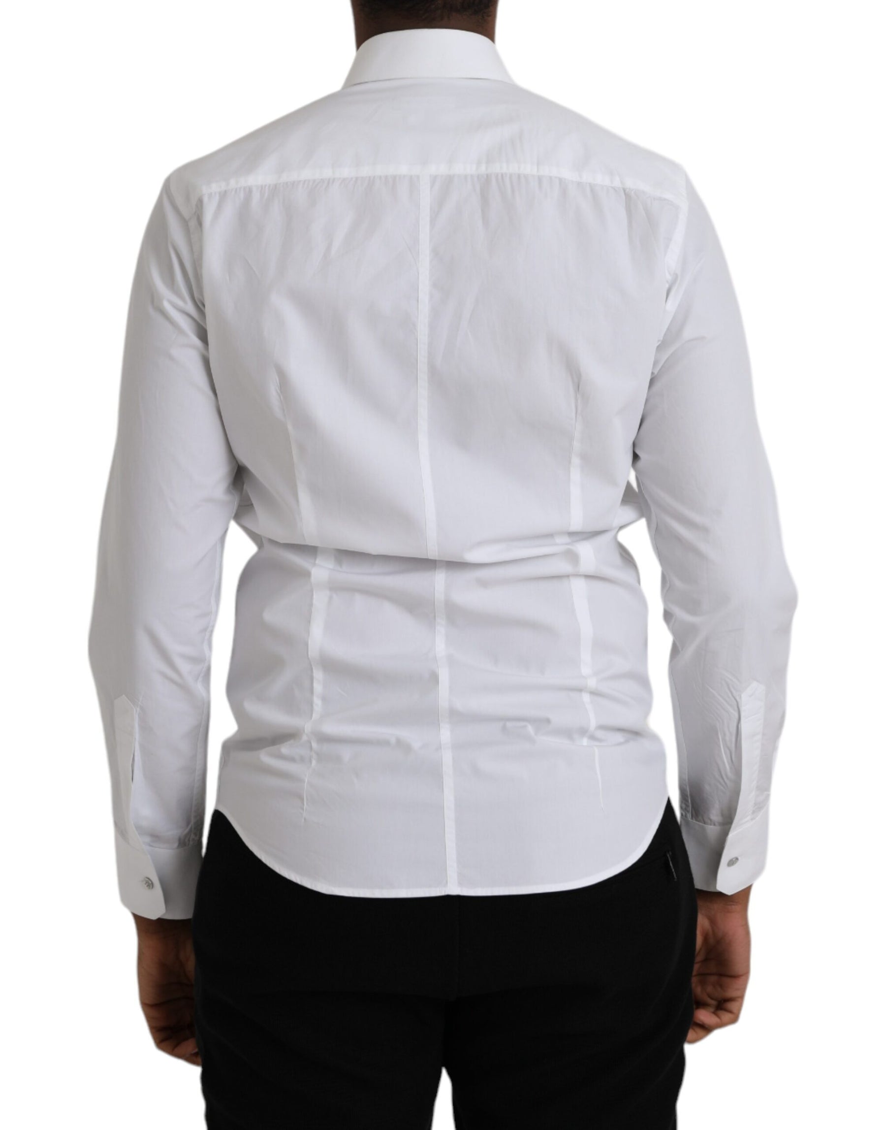 Dolce & Gabbana White Cotton Long Sleeve Dress MARTINI Shirt | Regal Royce