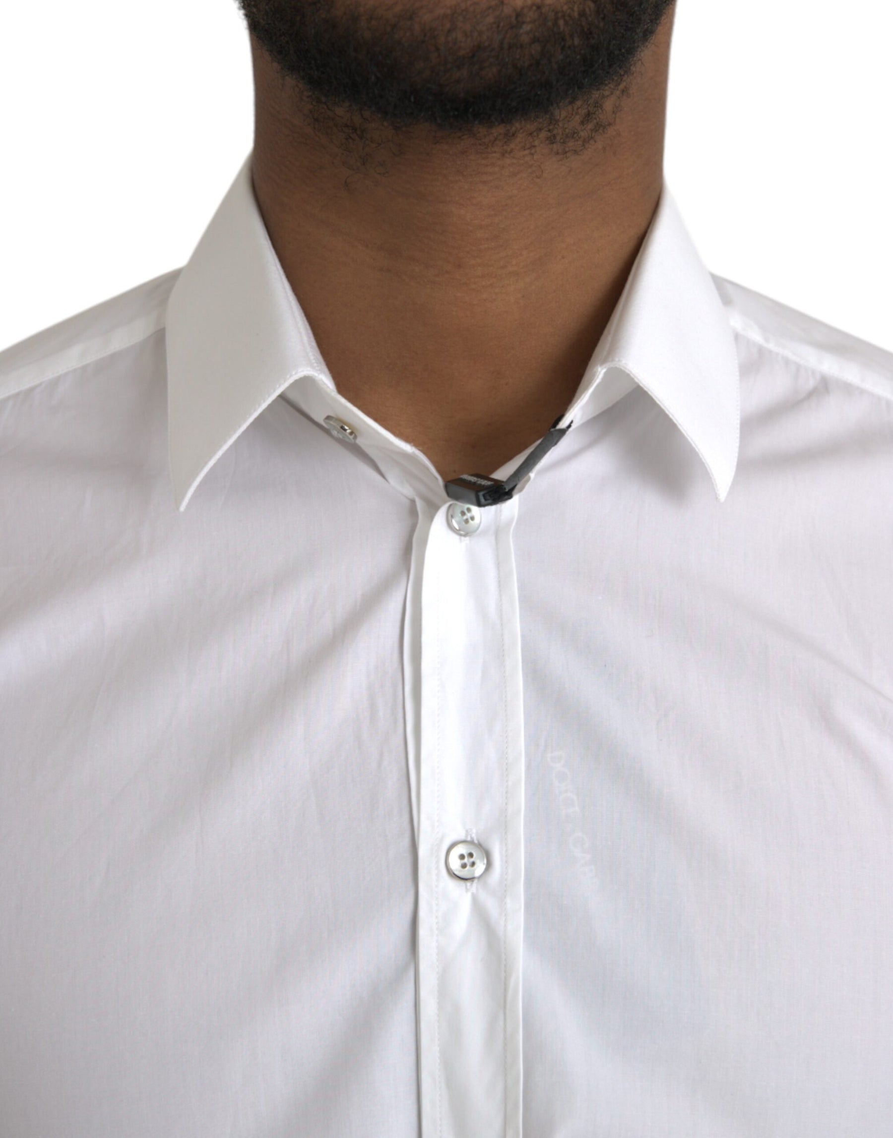 Dolce & Gabbana White Cotton Long Sleeve Dress MARTINI Shirt | Regal Royce