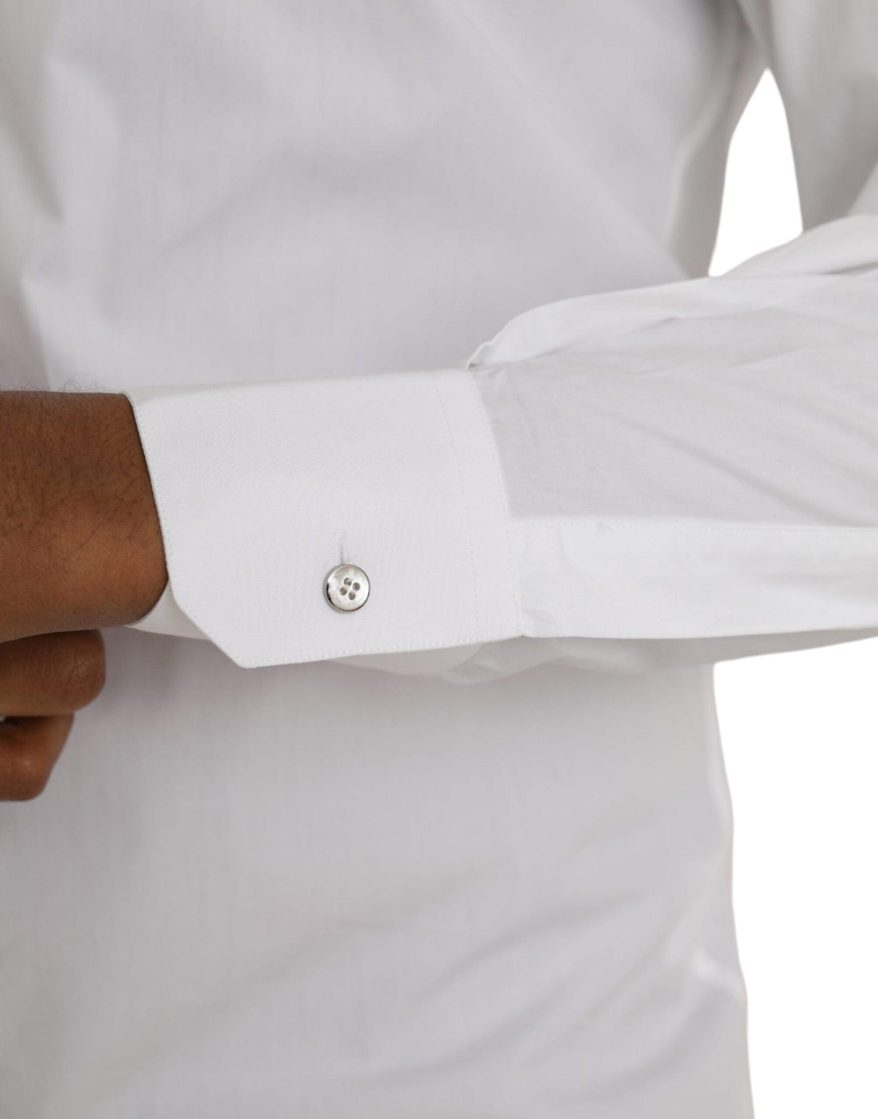 Dolce & Gabbana White Cotton Long Sleeve Dress MARTINI Shirt | Regal Royce