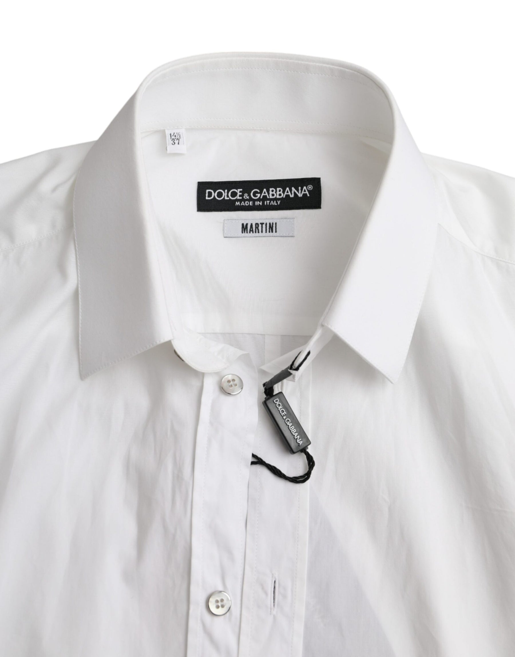 Dolce & Gabbana White Cotton Long Sleeve Dress MARTINI Shirt | Regal Royce