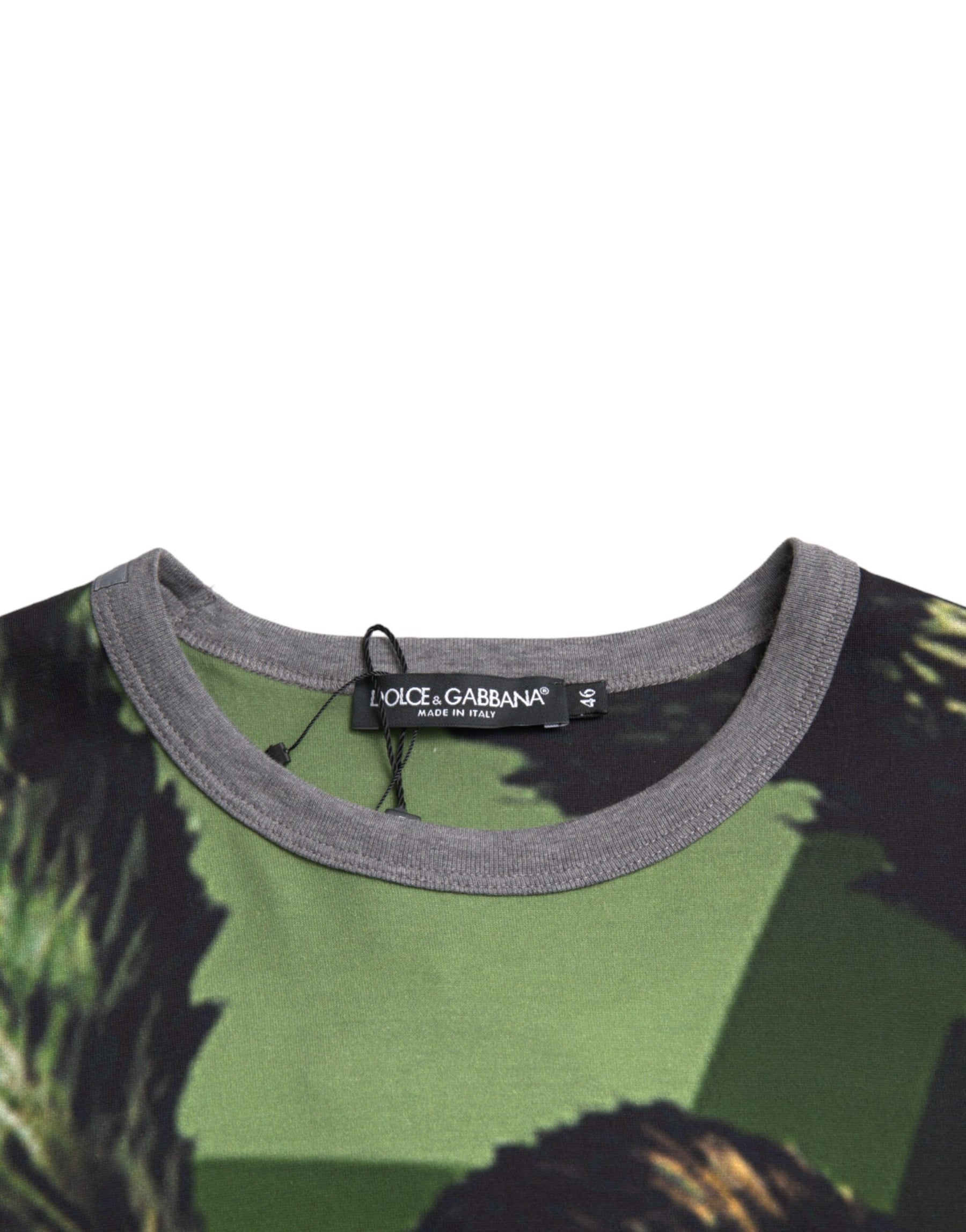 Dolce & Gabbana Green Gorilla Cotton Short Sleeves T-shirt | Regal Royce