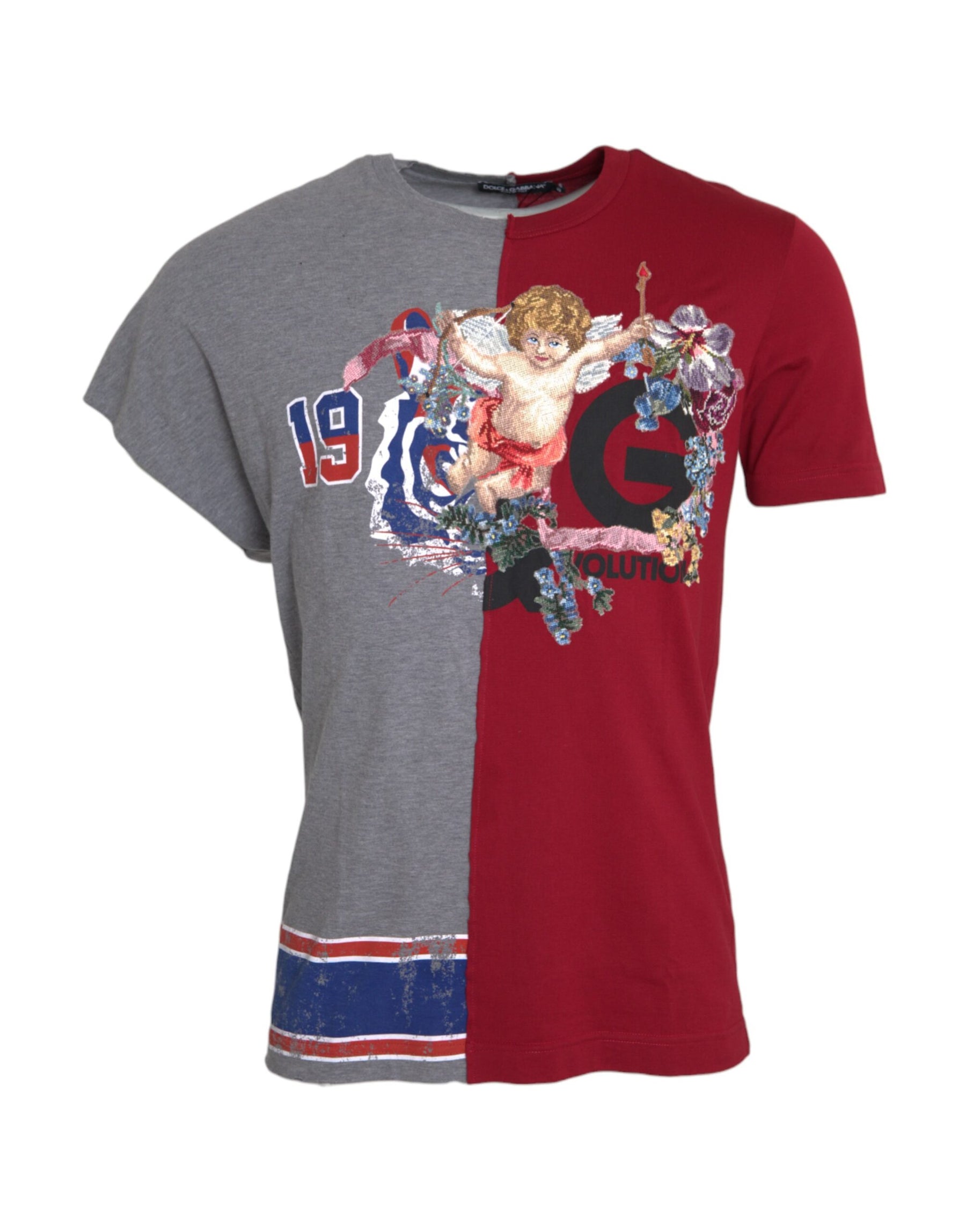 Dolce & Gabbana Multicolor Graphic Short Sleeve T-shirt | Regal Royce