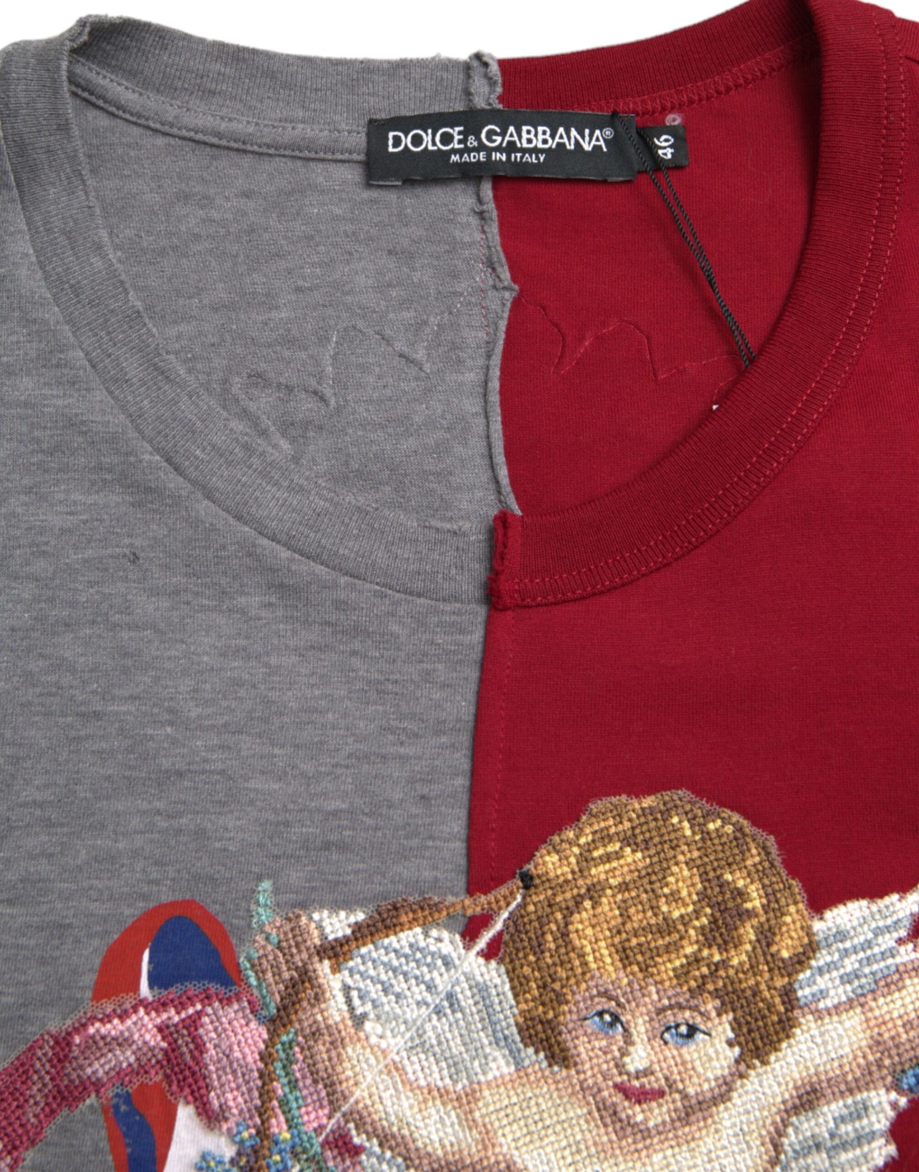 Dolce & Gabbana Multicolor Graphic Short Sleeve T-shirt | Regal Royce