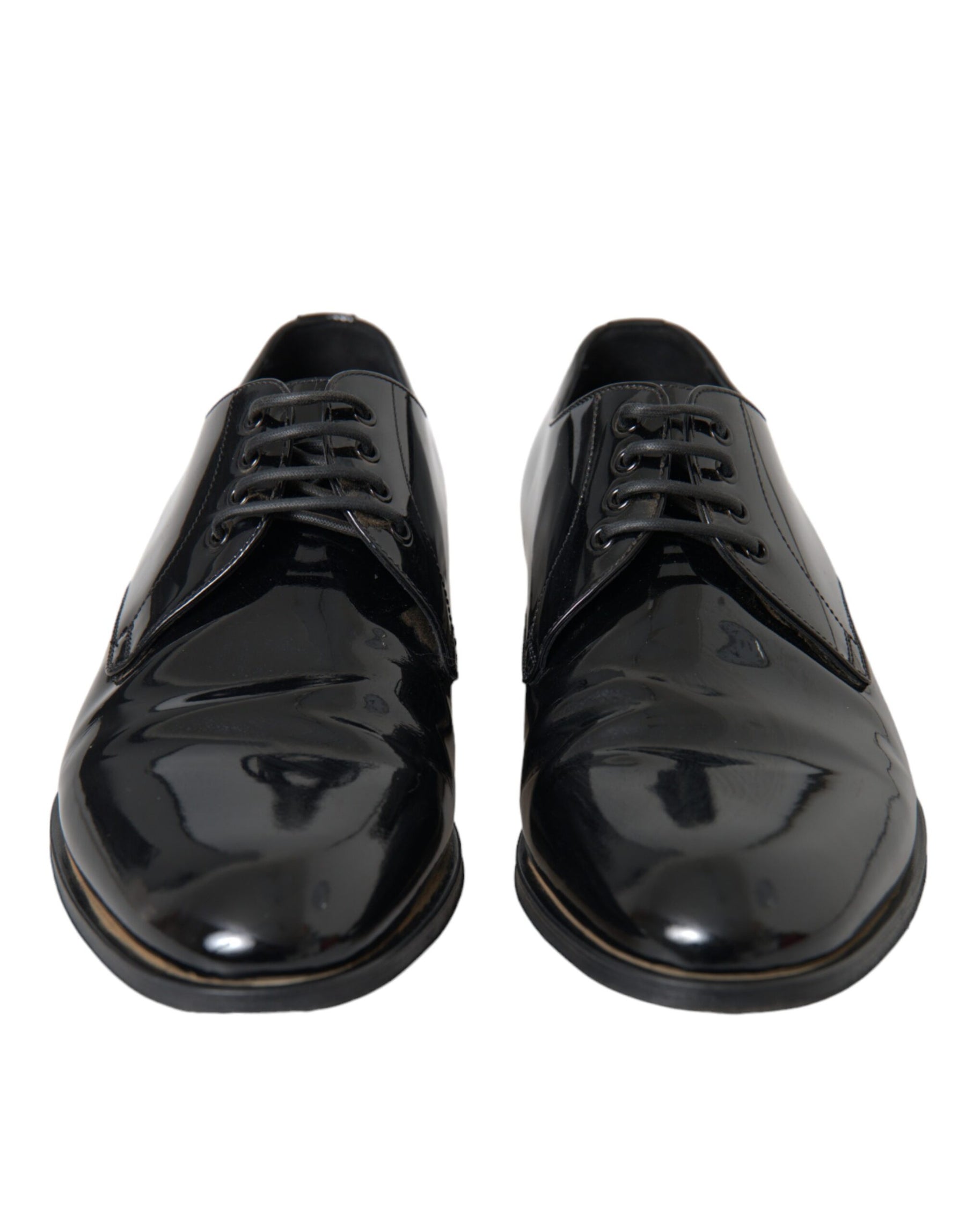 Dolce & Gabbana Black Patent Leather Derby Formal Dress Shoes | Regal Royce