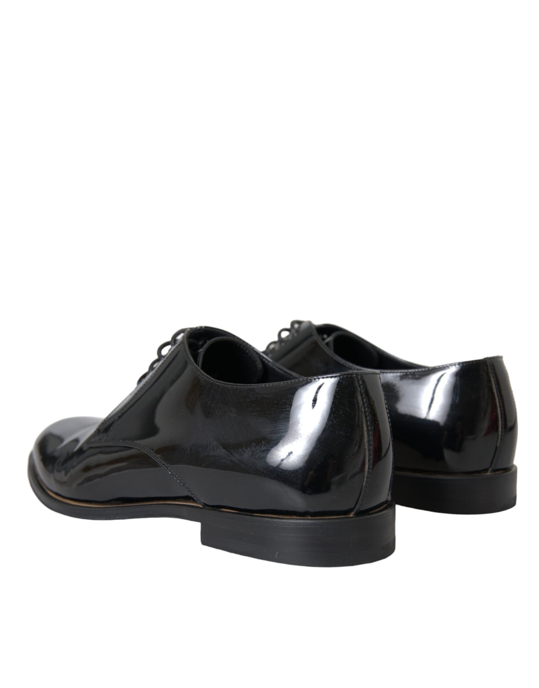Dolce & Gabbana Black Patent Leather Derby Formal Dress Shoes | Regal Royce