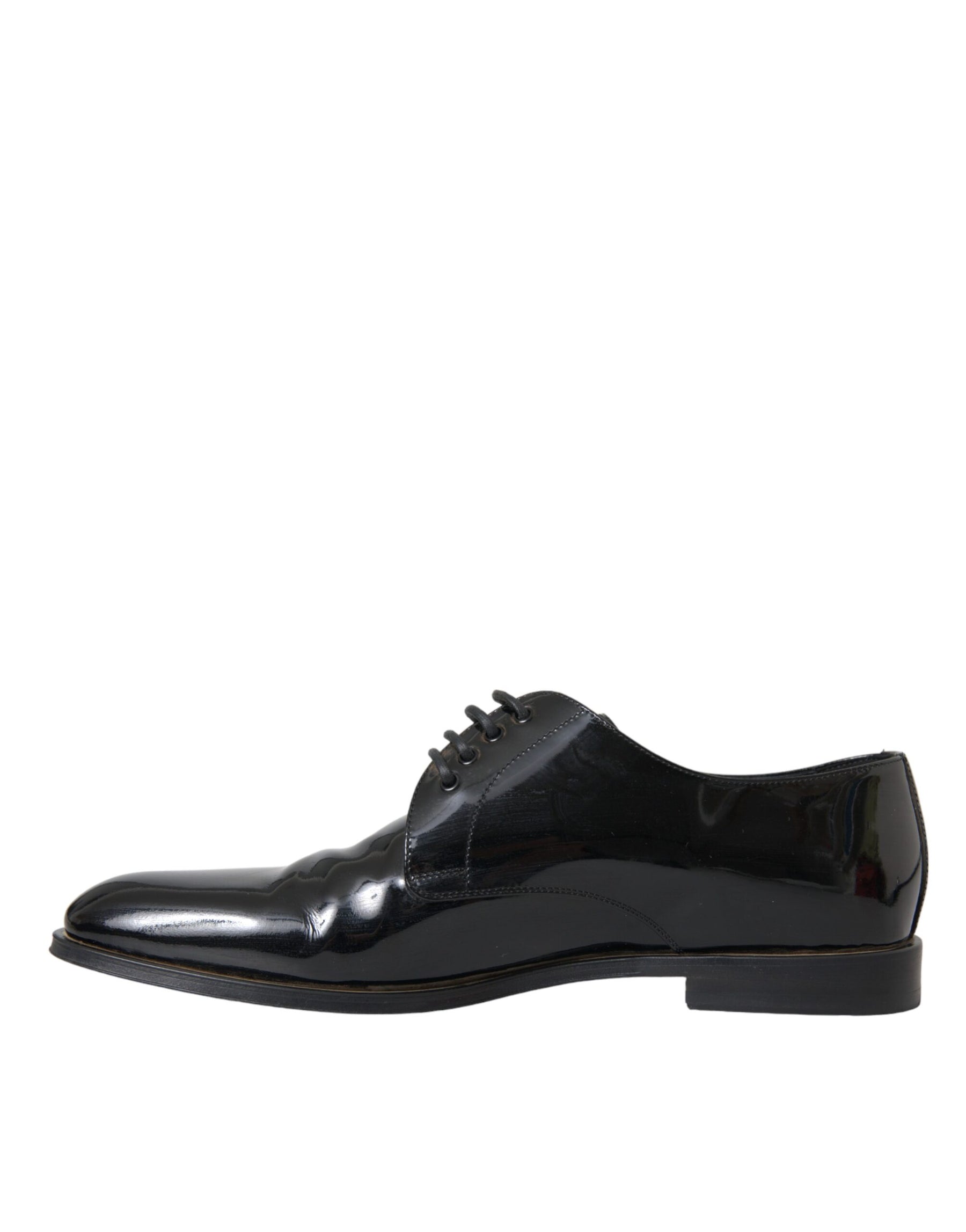 Dolce & Gabbana Black Patent Leather Derby Formal Dress Shoes | Regal Royce