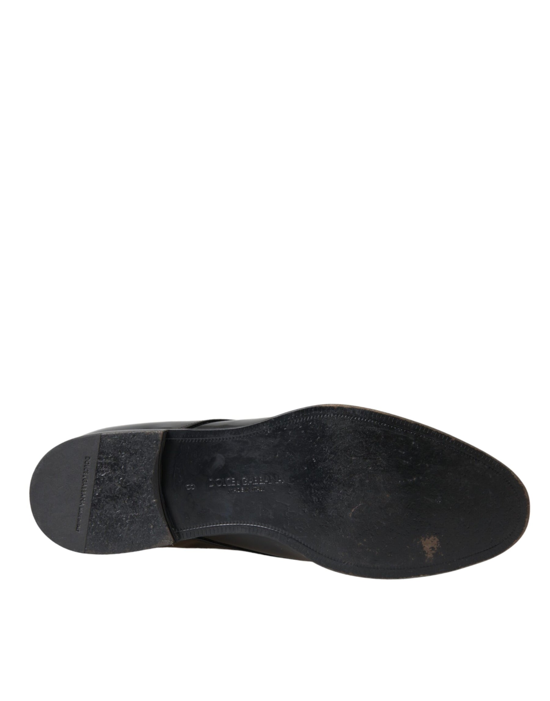 Dolce & Gabbana Black Patent Leather Derby Formal Dress Shoes | Regal Royce