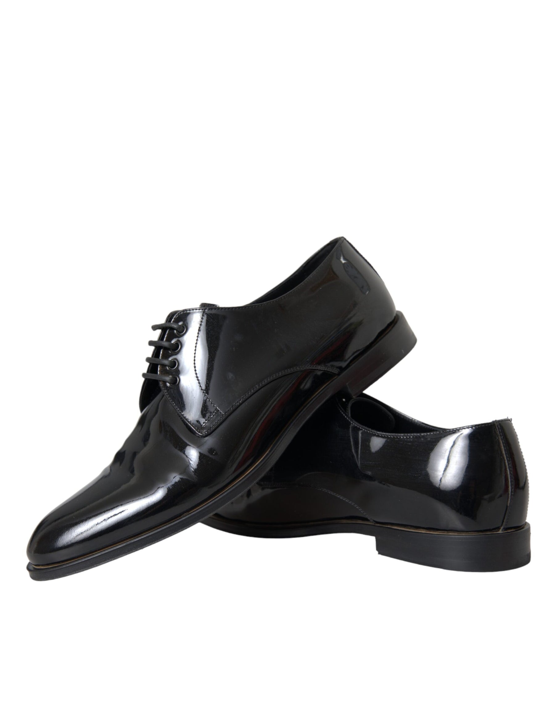 Dolce & Gabbana Black Patent Leather Derby Formal Dress Shoes | Regal Royce