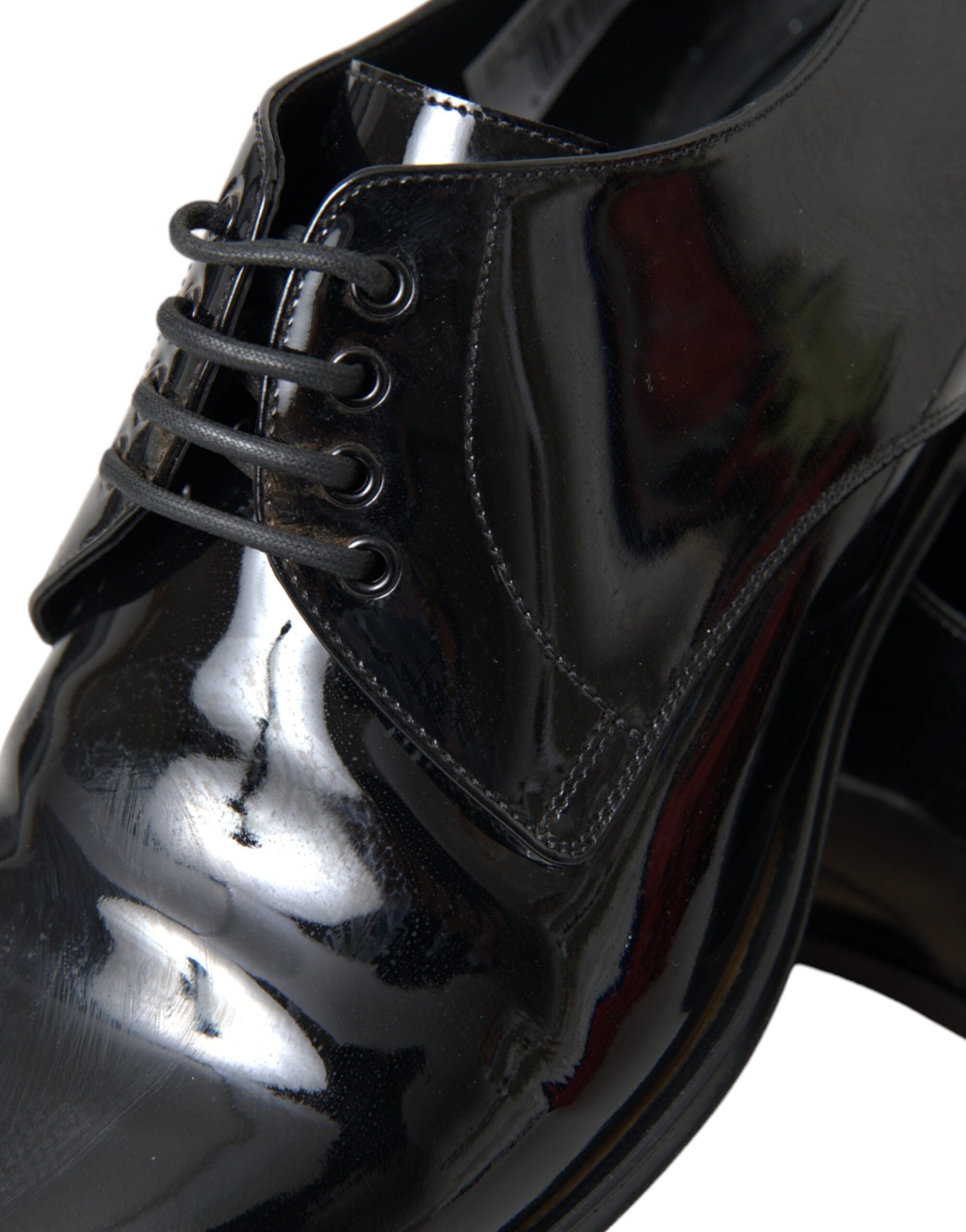 Dolce & Gabbana Black Patent Leather Derby Formal Dress Shoes | Regal Royce