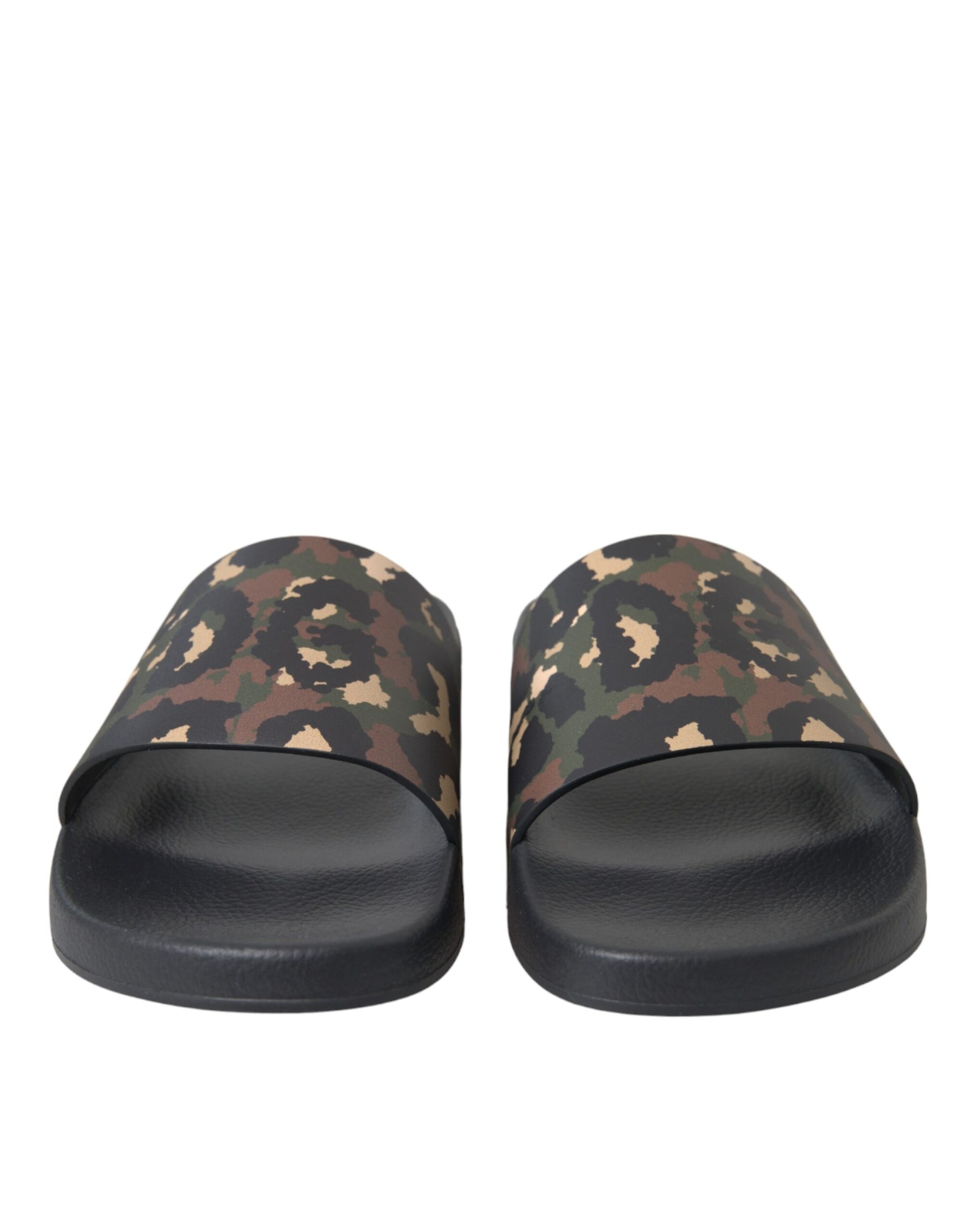 Dolce & Gabbana Multicolor Camouflage Leather Beachwear Men Shoes | Regal Royce