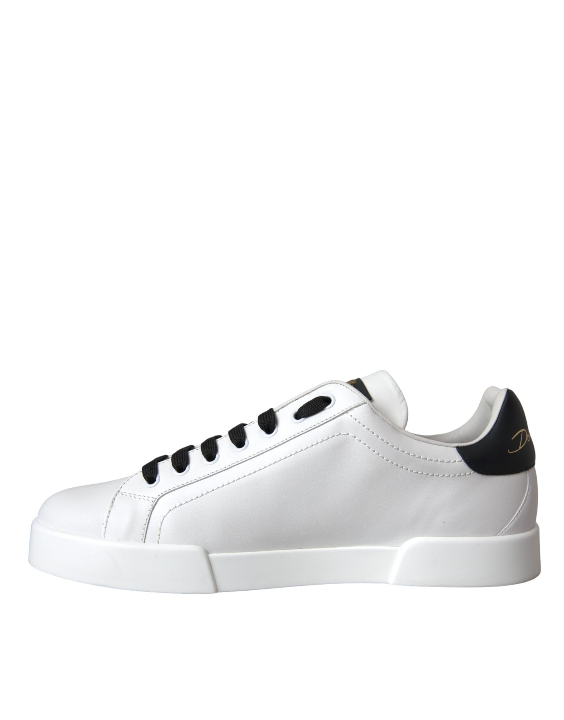Dolce & Gabbana White Leather DG Logo Casual Low Top Sneakers Shoes | Regal Royce