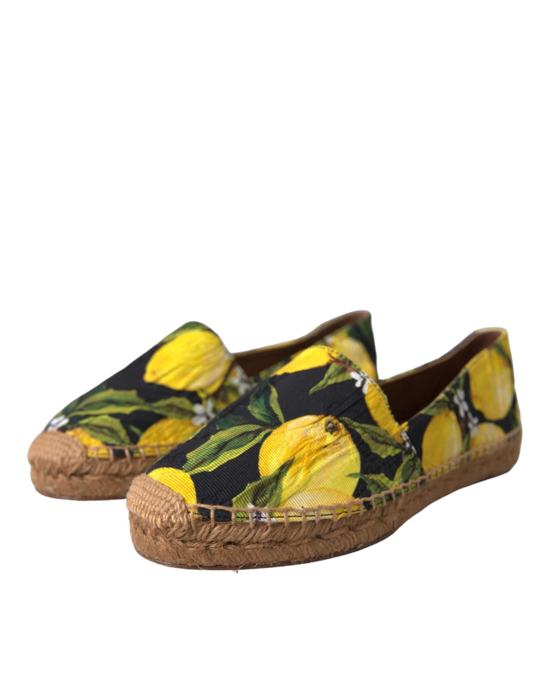 Dolce & Gabbana Multicolor Lemon Slip On Espadrilles Shoes | Regal Royce