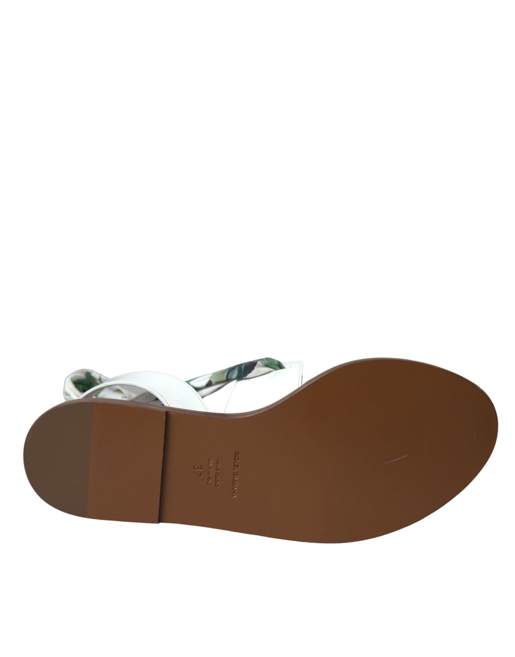 Dolce & Gabbana Multicolor Floral Print Ankle Wrap Sandals Shoes | Regal Royce