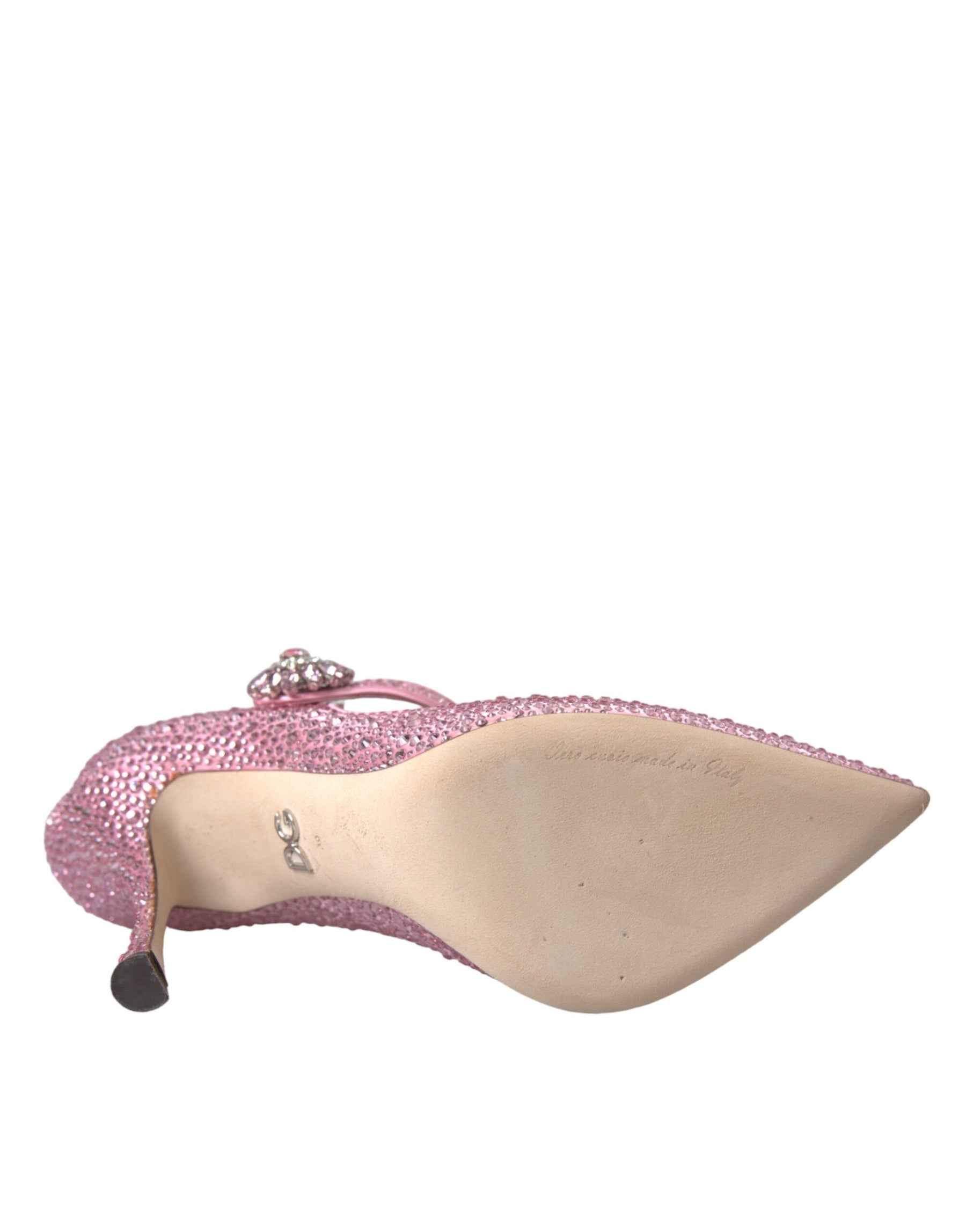Dolce & Gabbana Pink Strass Crystal Heels Pumps Shoes | Regal Royce