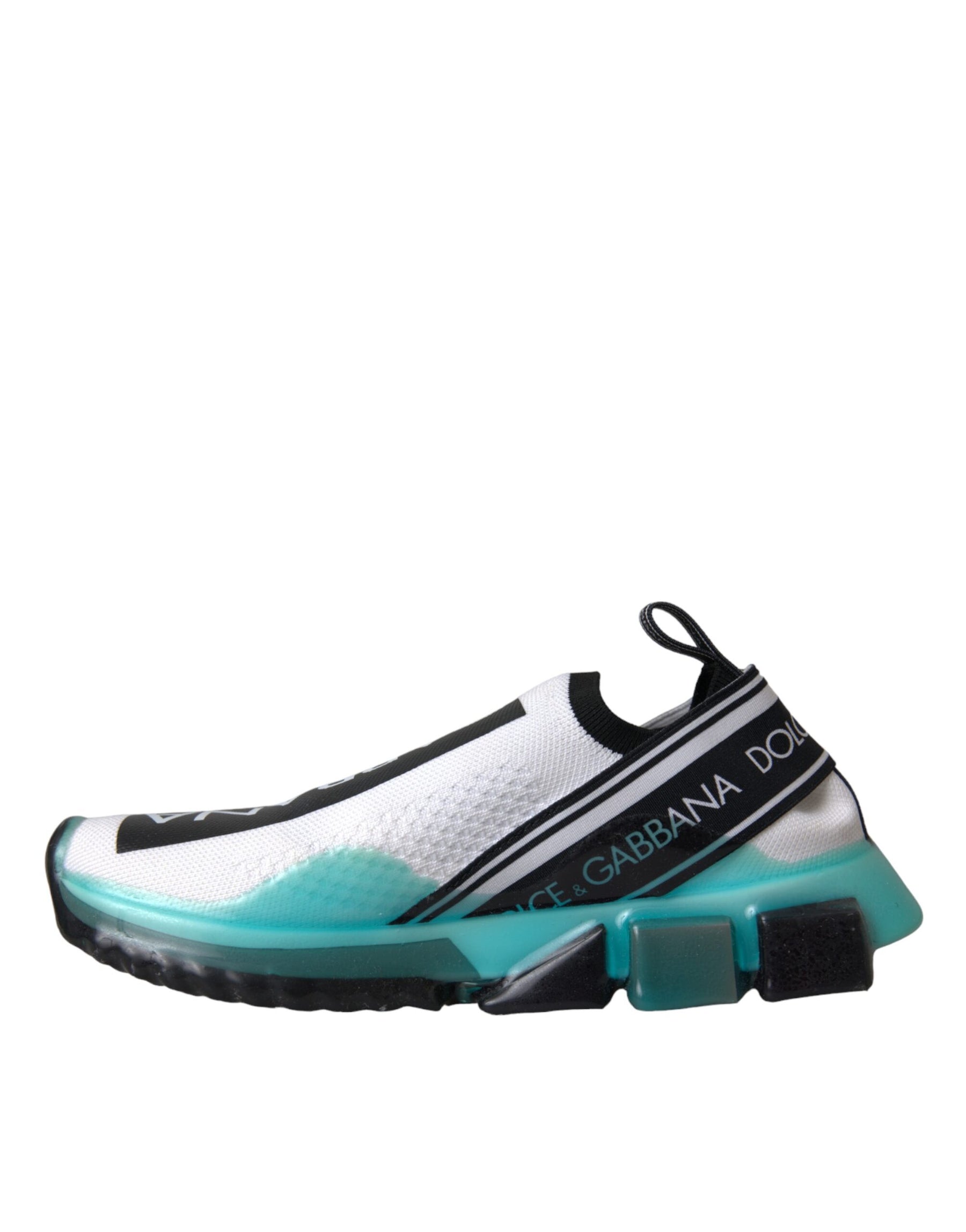 Dolce & Gabbana Black White Blue Slip On Sorrento Sneakers Shoes | Regal Royce