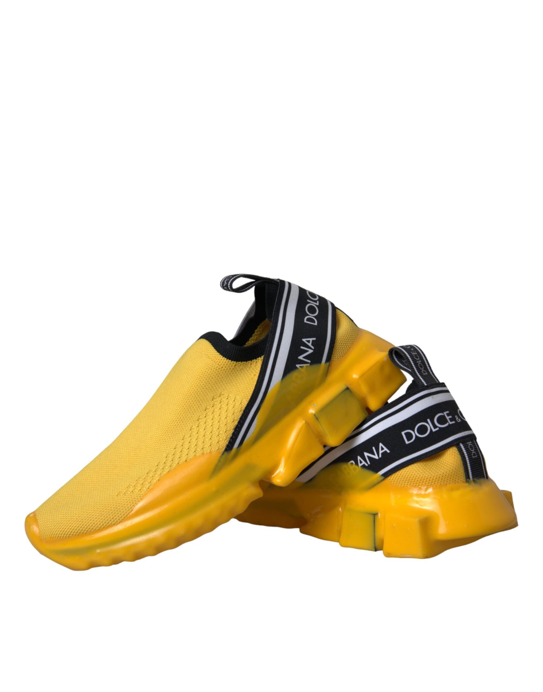 Dolce & Gabbana Yellow Sorrento Slip On Sneakers Women Shoes | Regal Royce