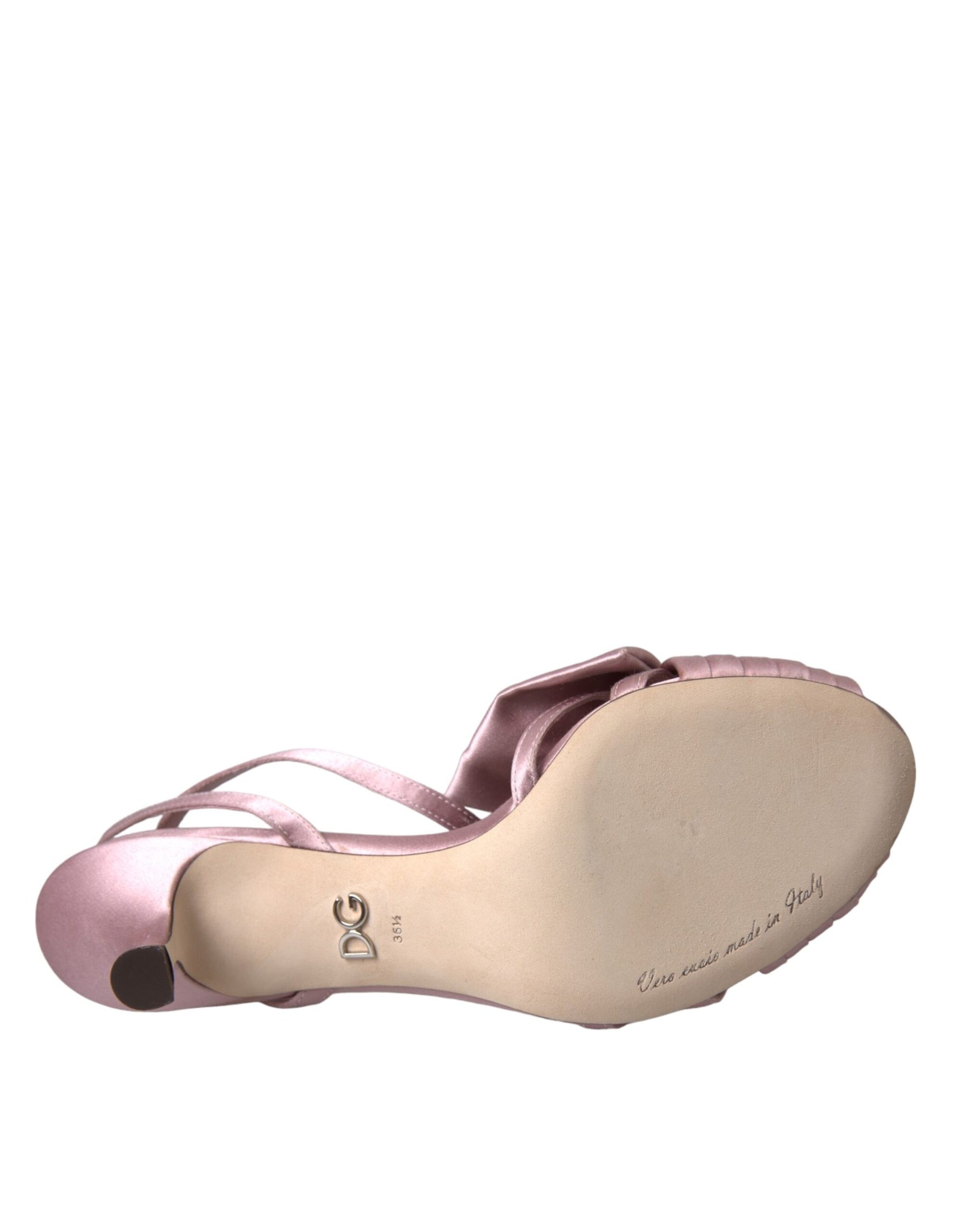 Dolce & Gabbana Pink Keira Crystal Heels Sandals Shoes | Regal Royce