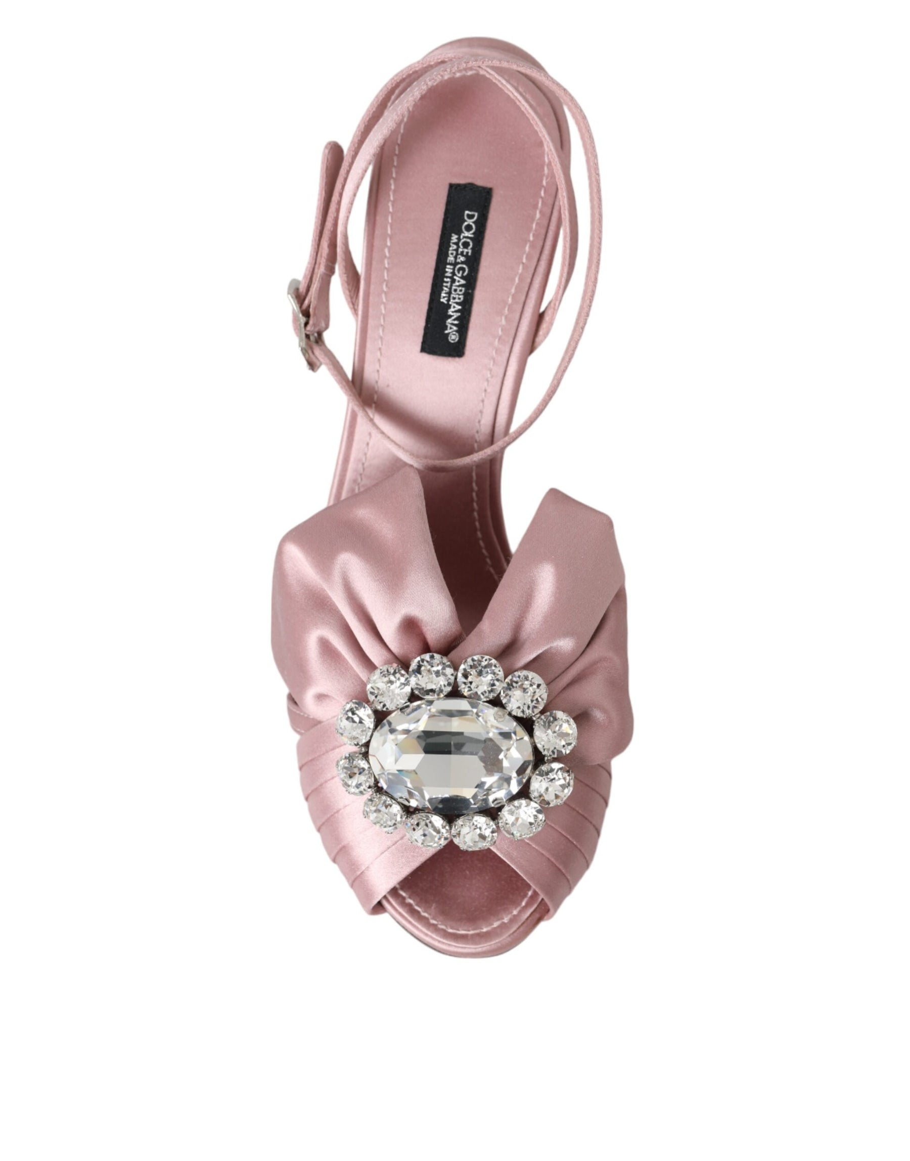 Dolce & Gabbana Pink Keira Crystal Heels Sandals Shoes | Regal Royce