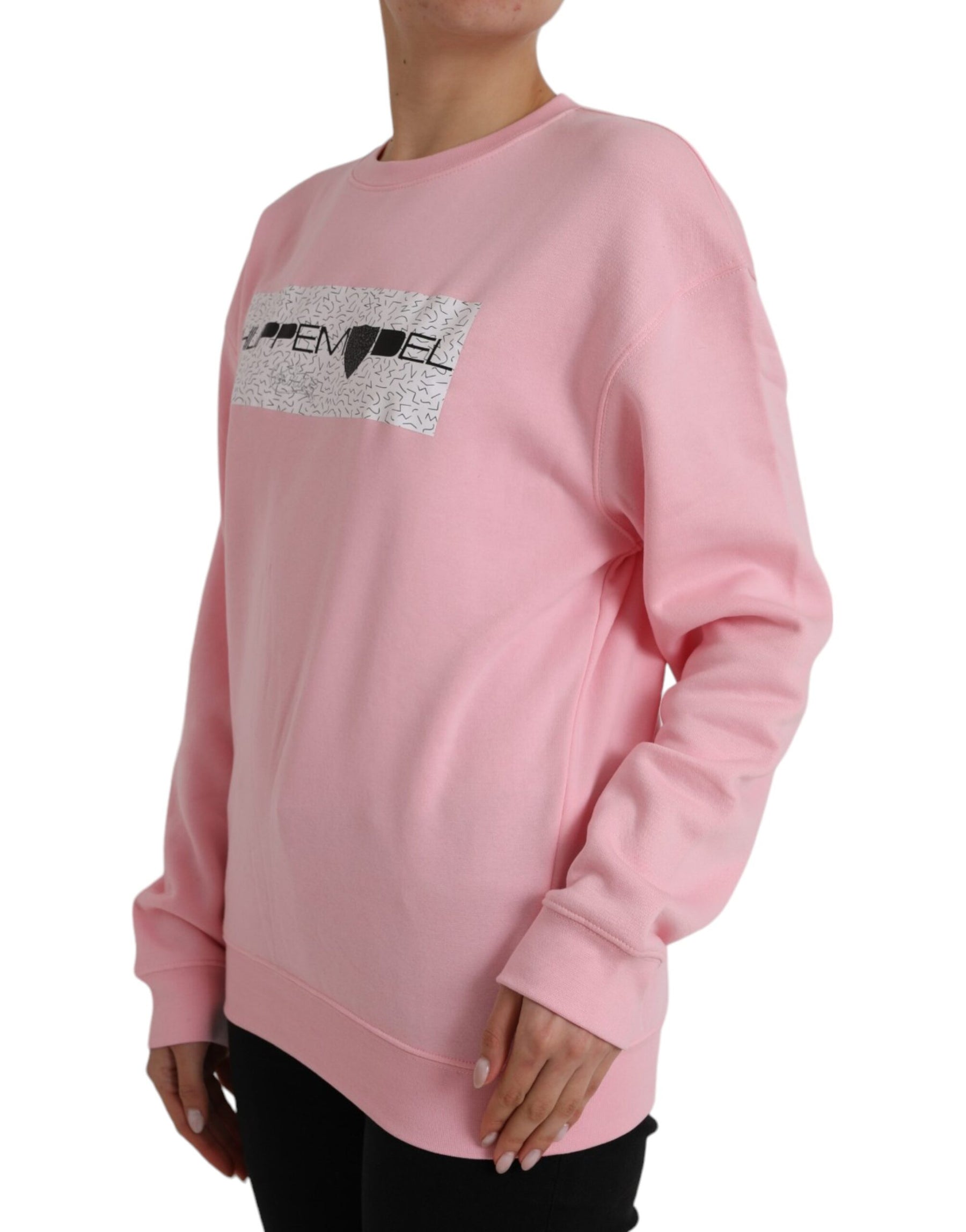 Philippe Model Pink Cotton Logo Long Sleeves Pullover Sweater | Regal Royce