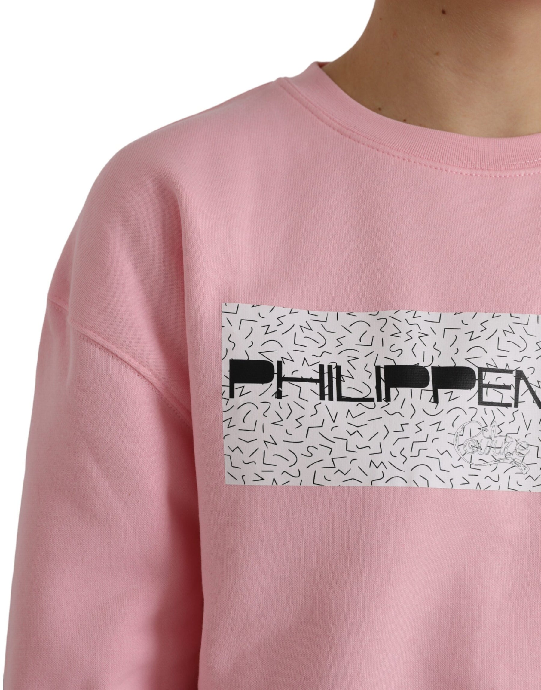 Philippe Model Pink Cotton Logo Long Sleeves Pullover Sweater | Regal Royce